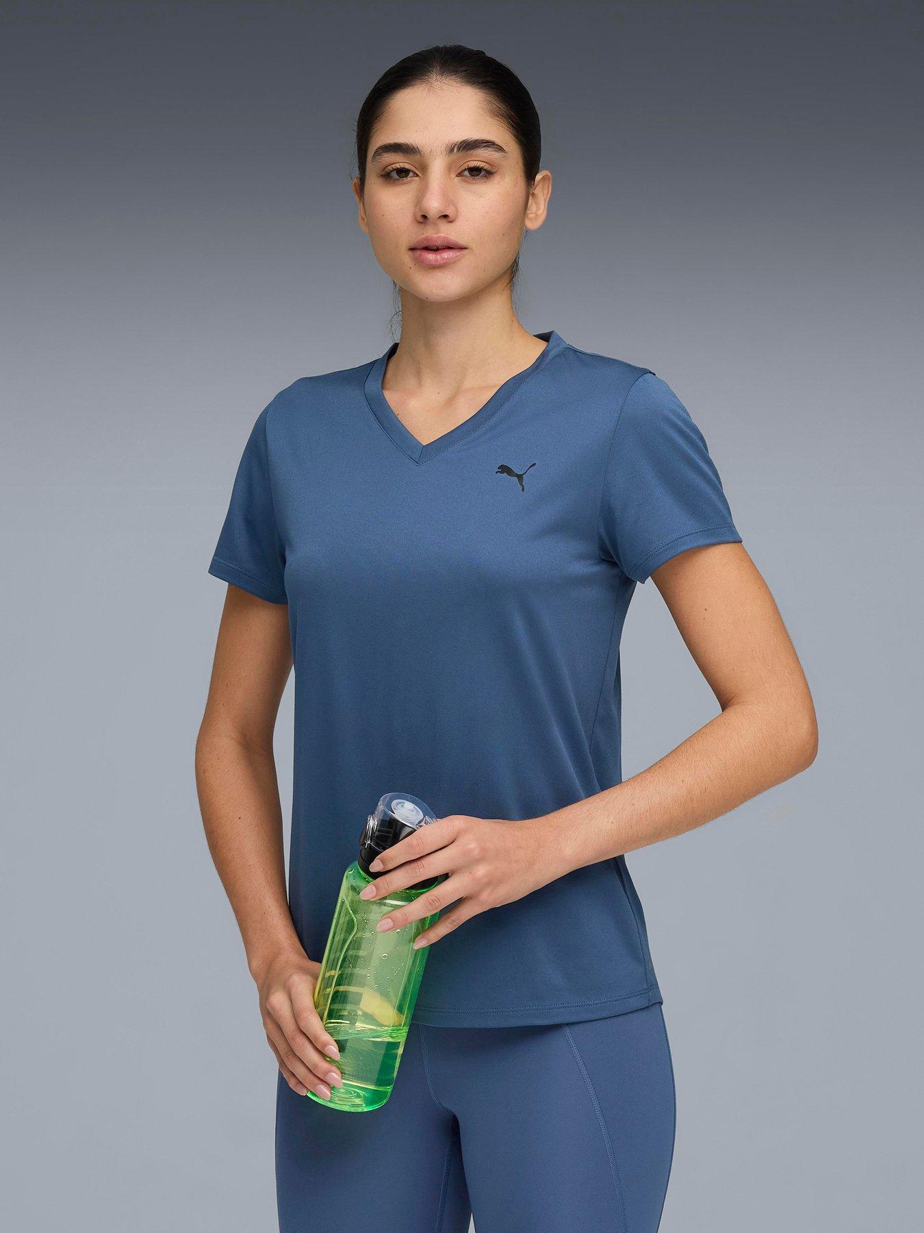 undefined Womens Training Essential Vneck Tee - Blue