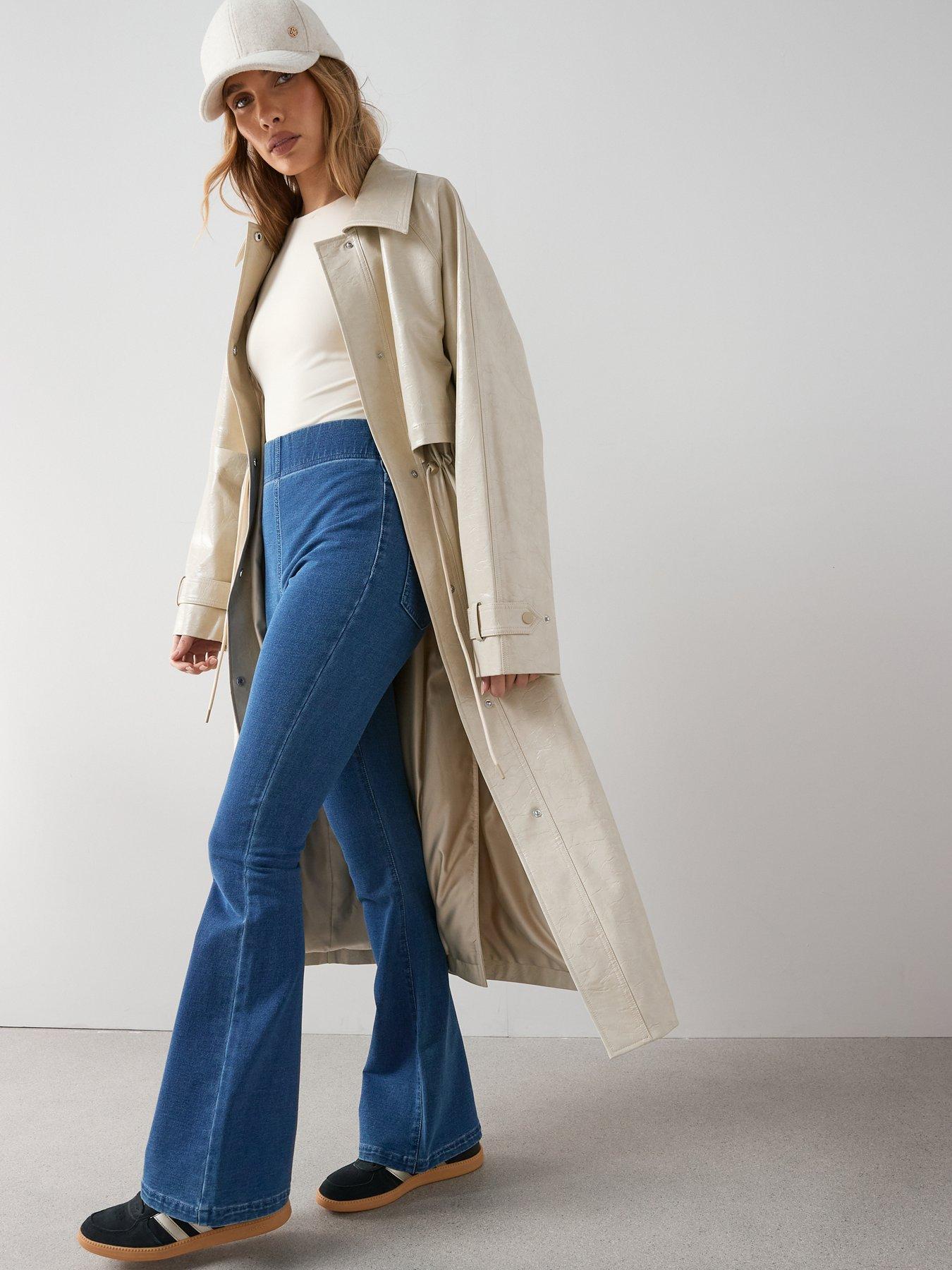 the-very-collection-denim-elasticated-flare-leg-jeans-mid-wash