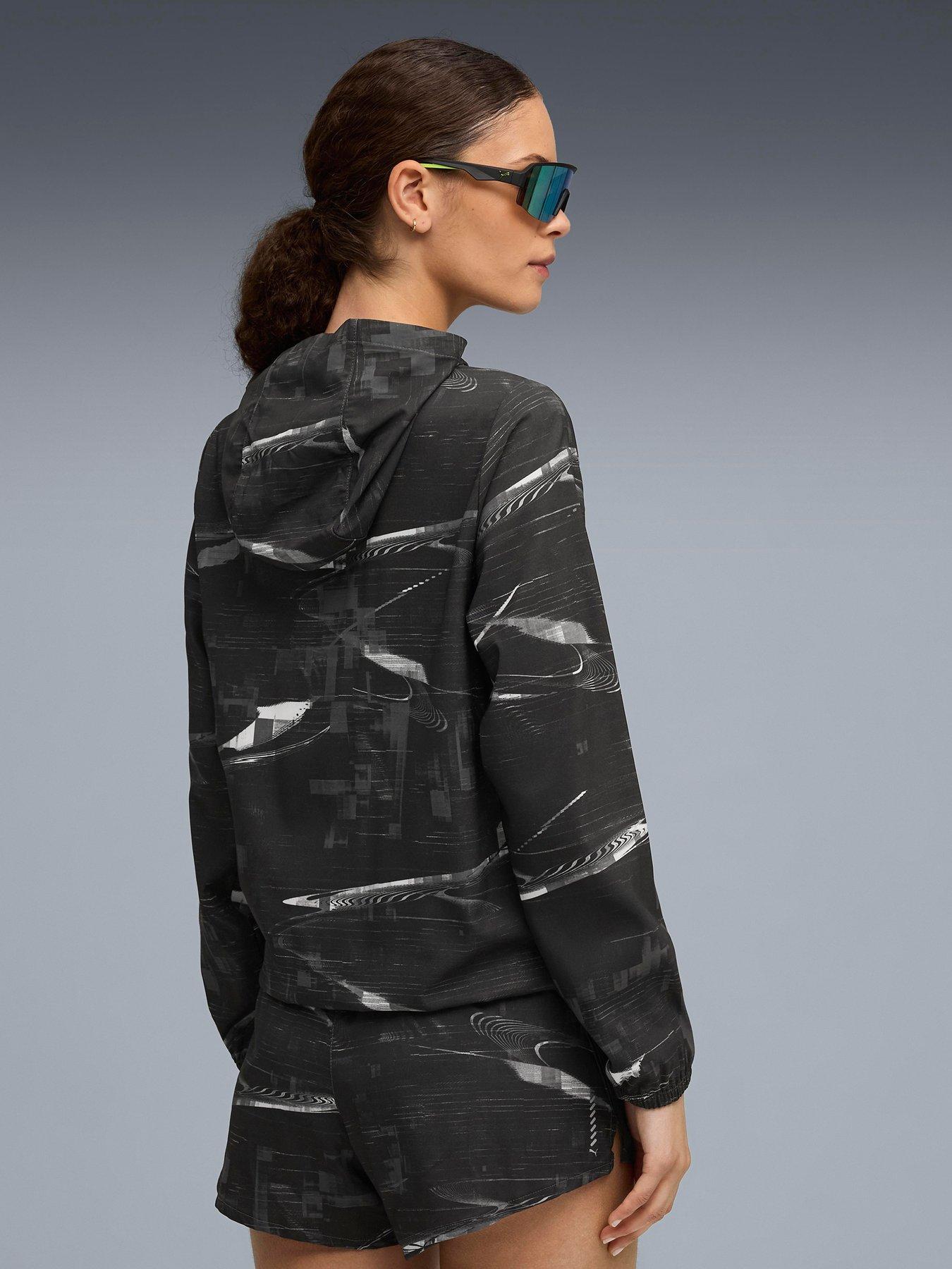 Image 2 of 6 of Puma Womens Running Velocity Printed Woven Jacket - Black