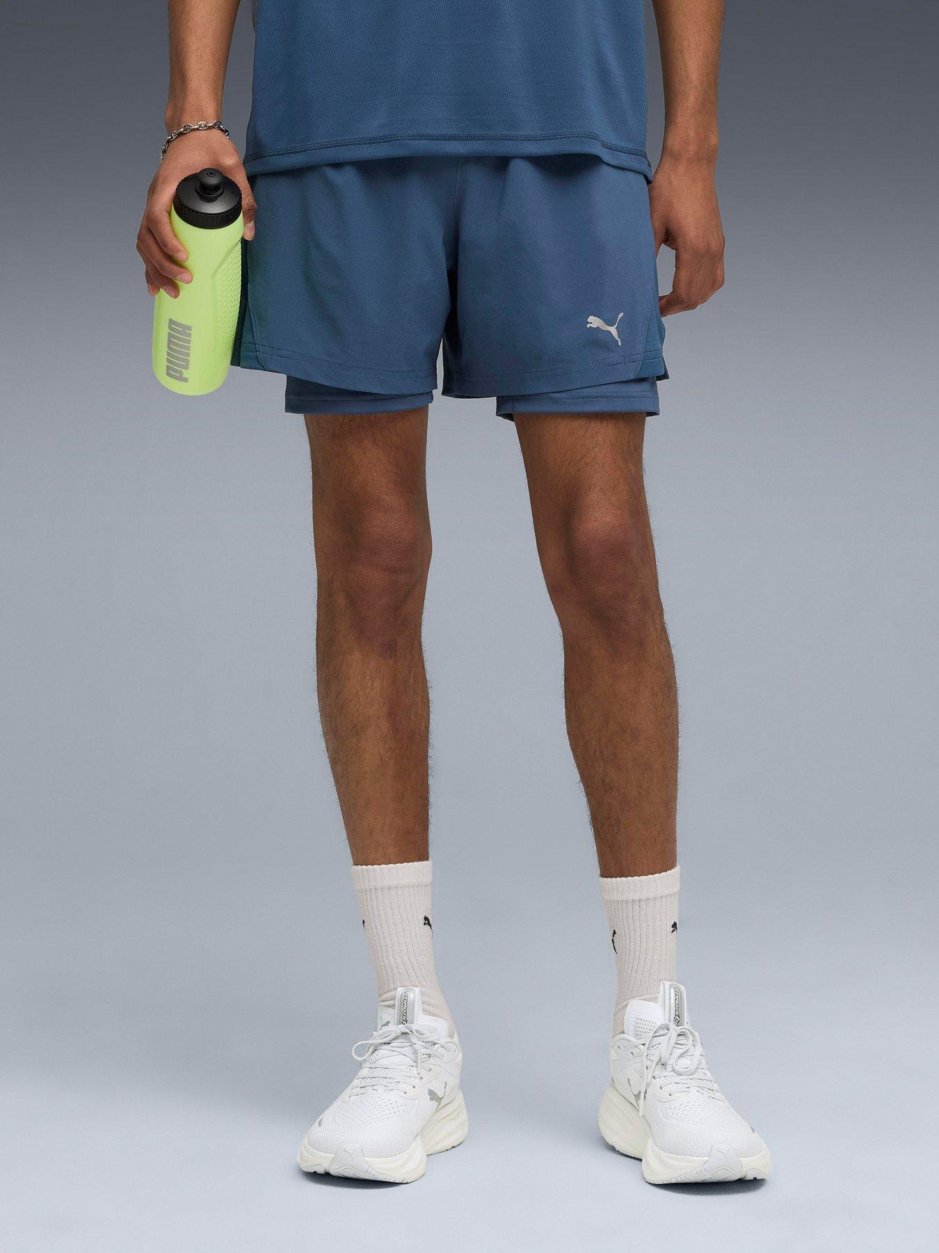 Puma Mens Running Velocity 2In1 Shorts, Blue, Size 2Xl, Men