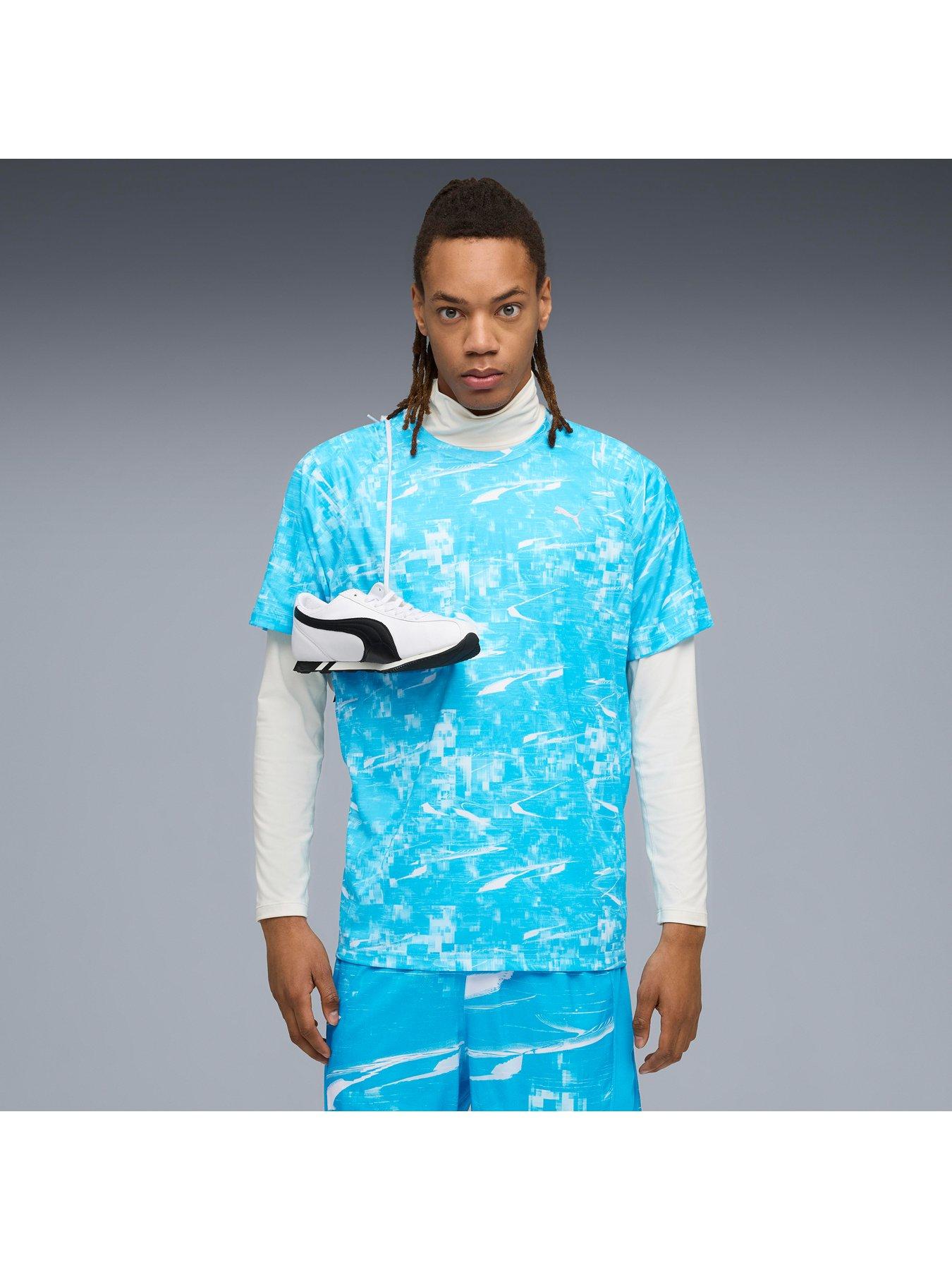 Puma Mens Running Velocity Printed T-Shirt - Blue