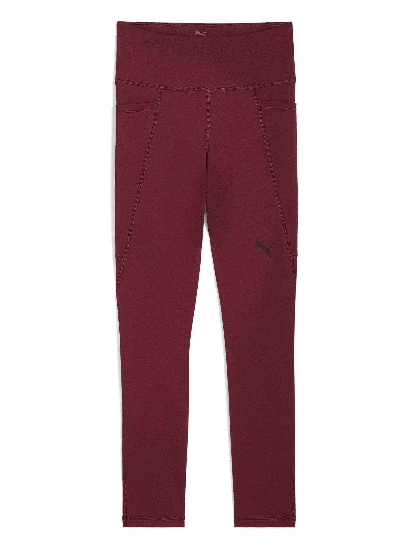 undefined Womens Training Essential High Waist 7/8 Tights - Burgundy