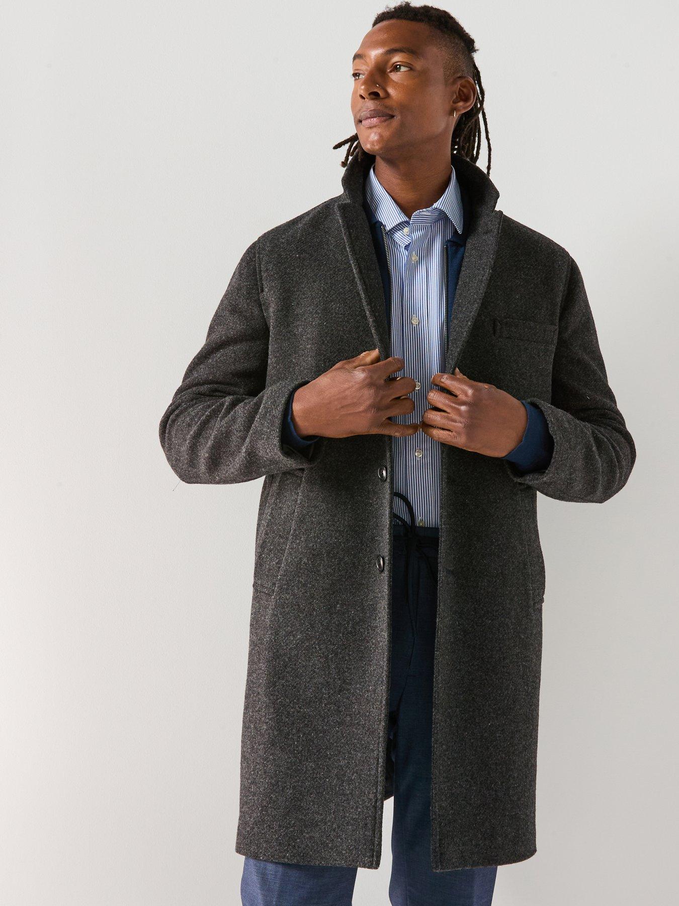 Outerwear Barbour Wool Coat Mens Grey Buy Lorden Wool Overcoat For