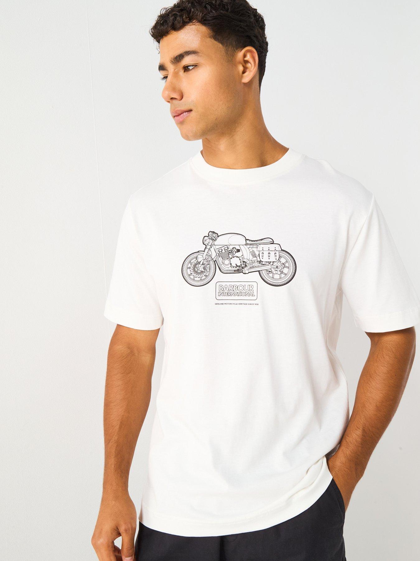 undefined Morris Motorbike Relaxed Fit Graphic T-Shirt - White
