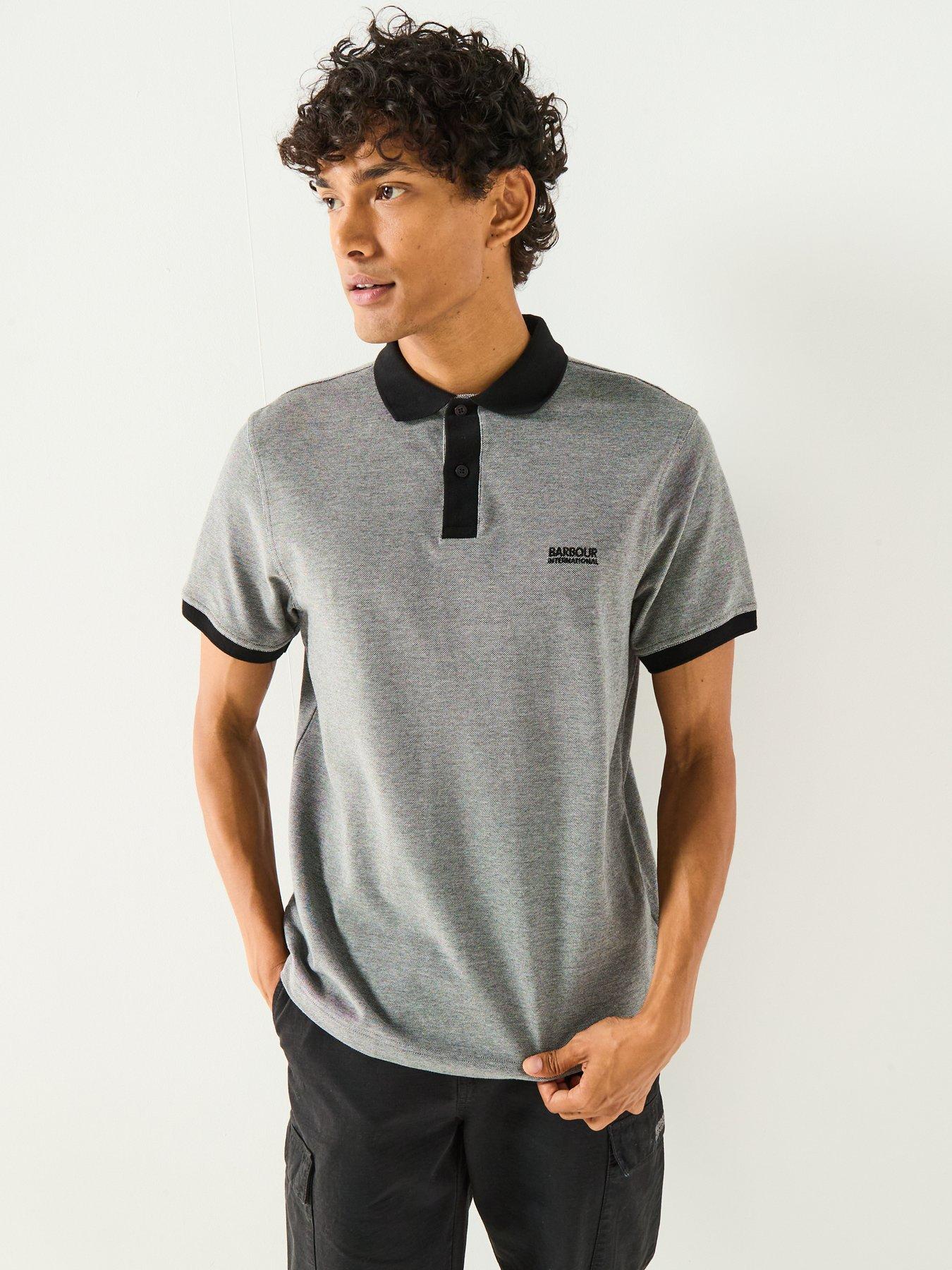 undefined Morley Oxford Polo Shirt- Black