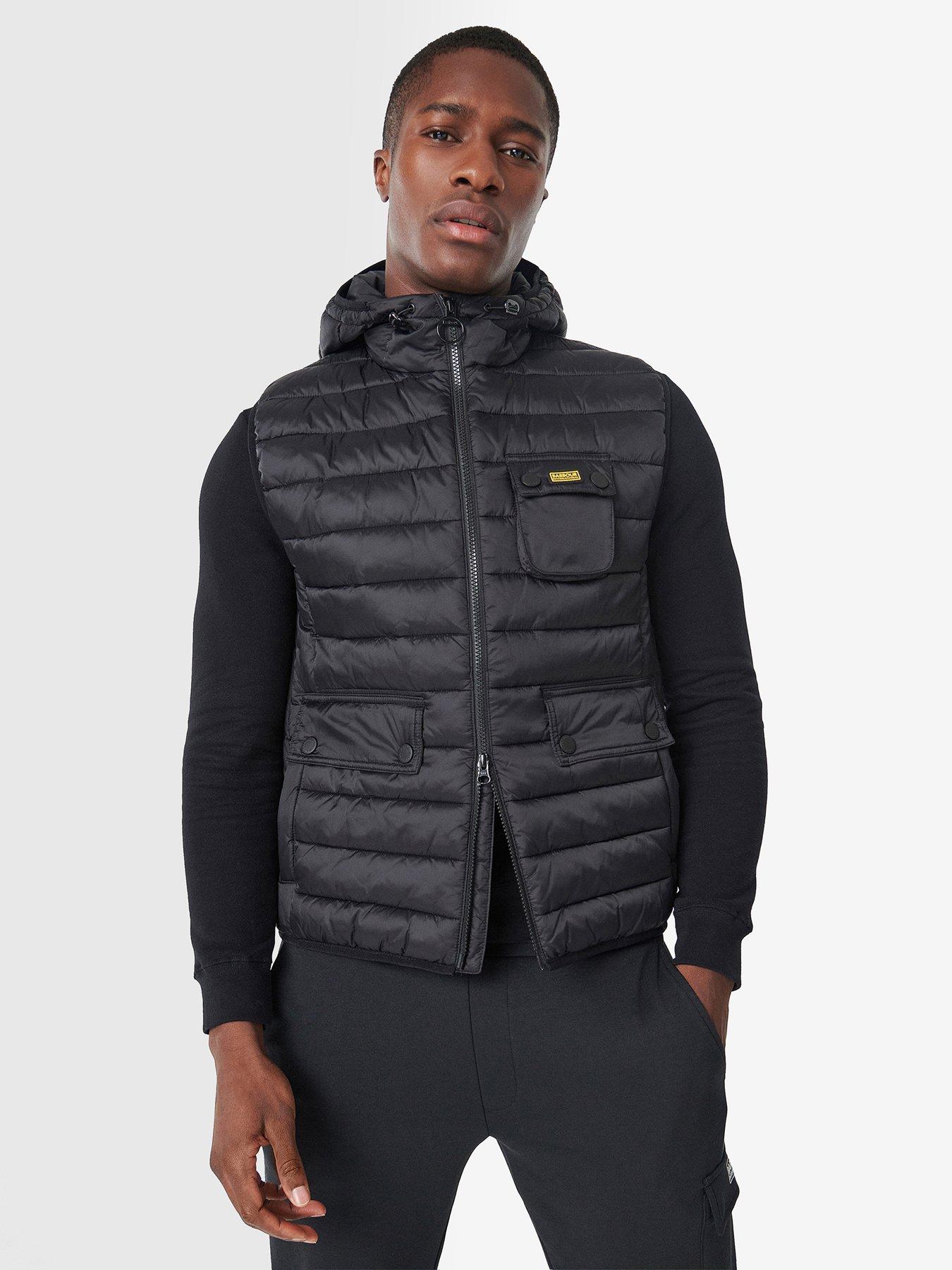 Barbour International Ouston Hooded Puffer Gilet- Black
