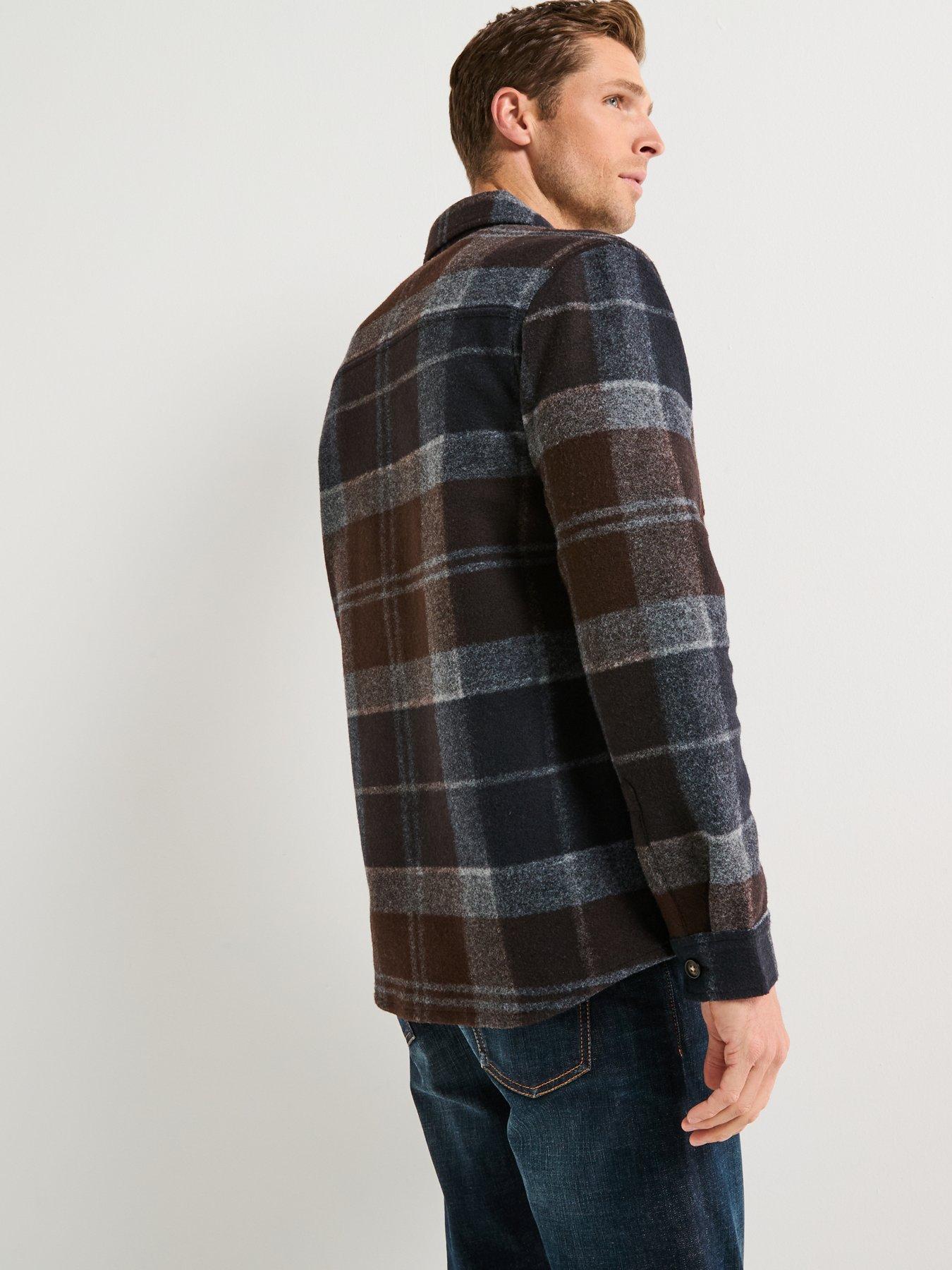 Image 2 of 6 of Barbour Chapter Flannel Check Shacket - Navy