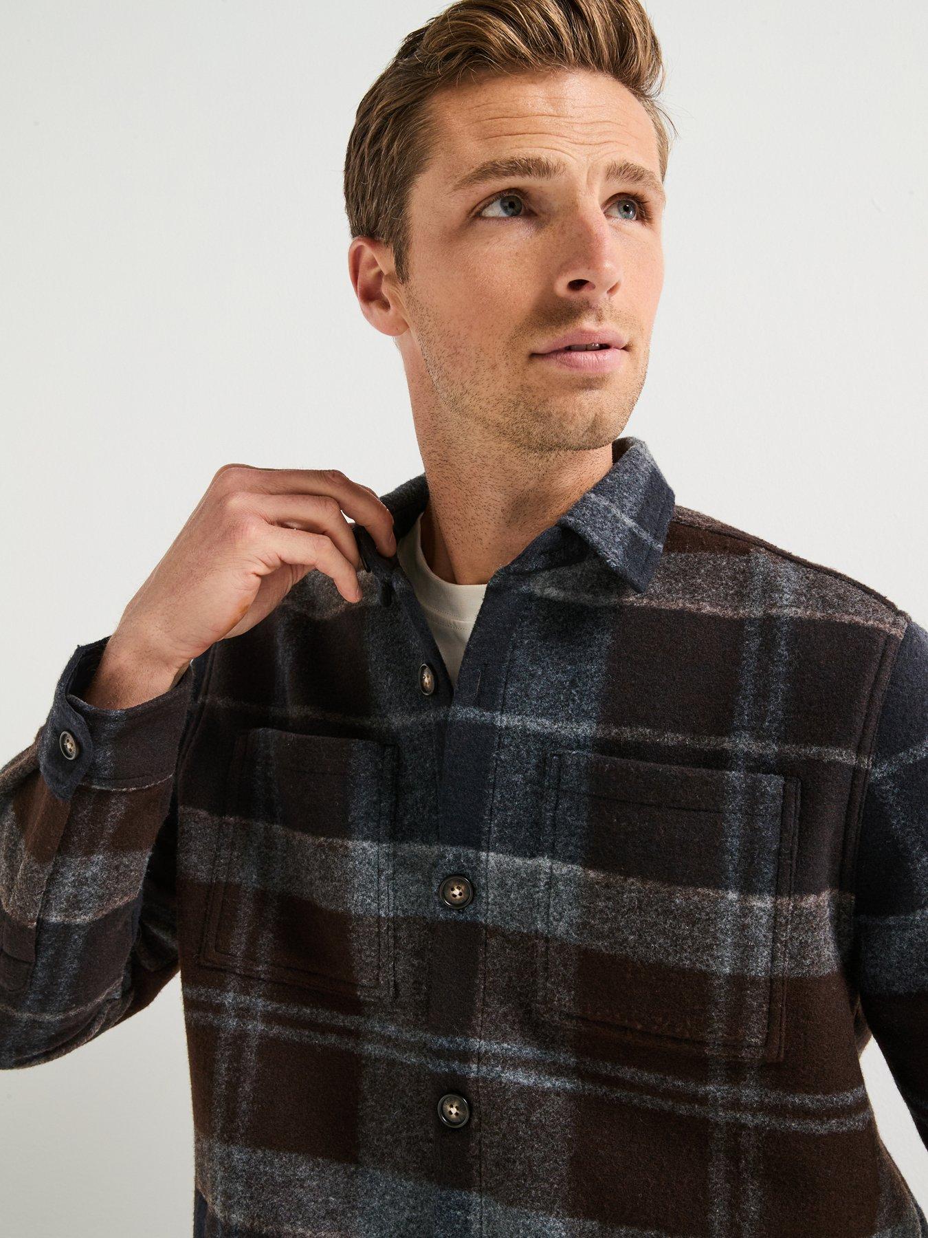 Image 5 of 6 of Barbour Chapter Flannel Check Shacket - Navy