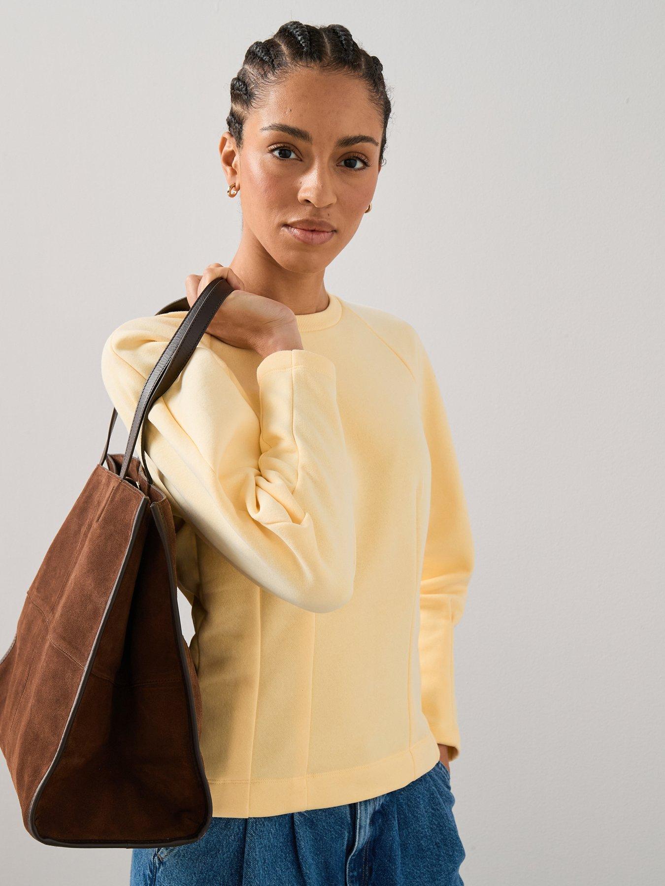 Image 5 of 7 of The Very Collection Seam Detail Sweatshirt - Yellow