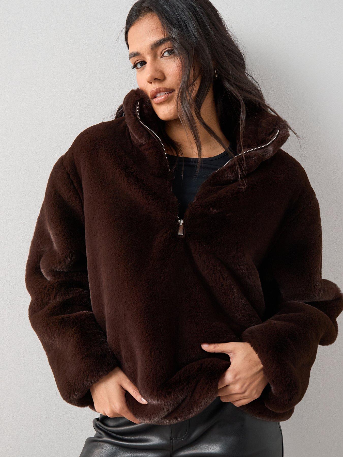 The Very Collection Faux Fur Fleece - Brown