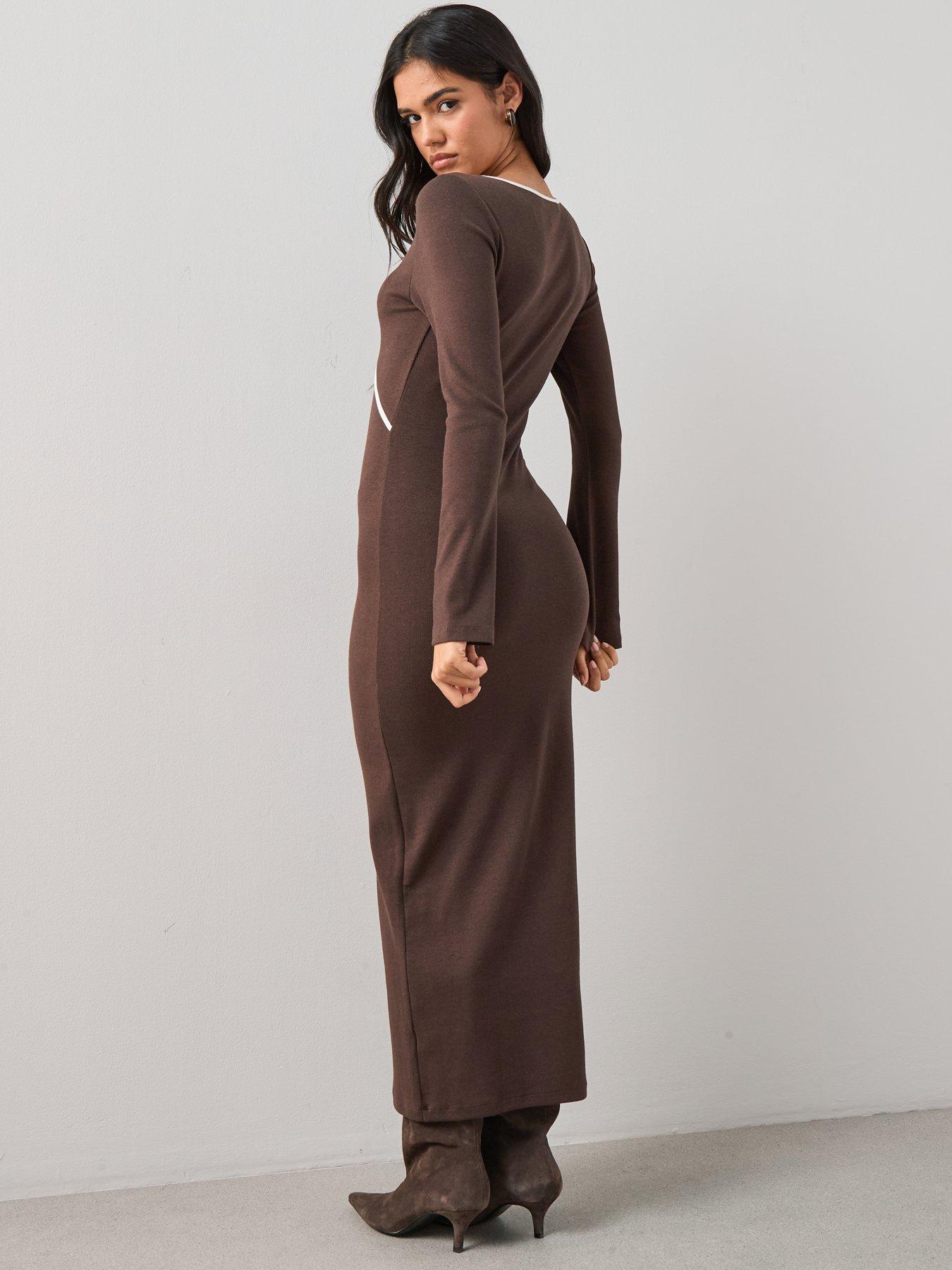 long sleeve jersey maxi dress uk Tanaia Long Sleeve Jersey Maxi Dress