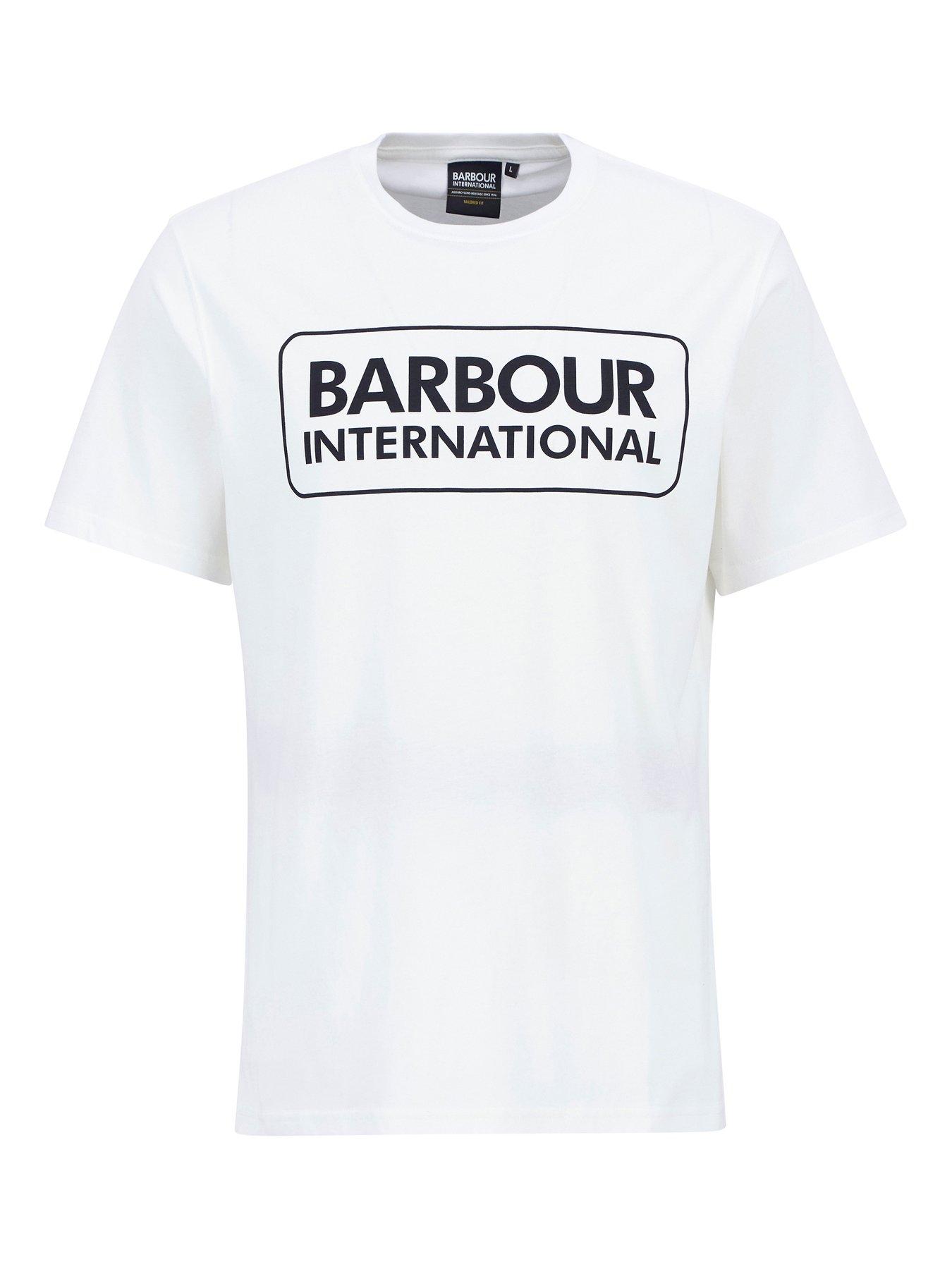 Image 5 of 6 of Barbour International Large Logo Short Sleeve T-Shirt- White
