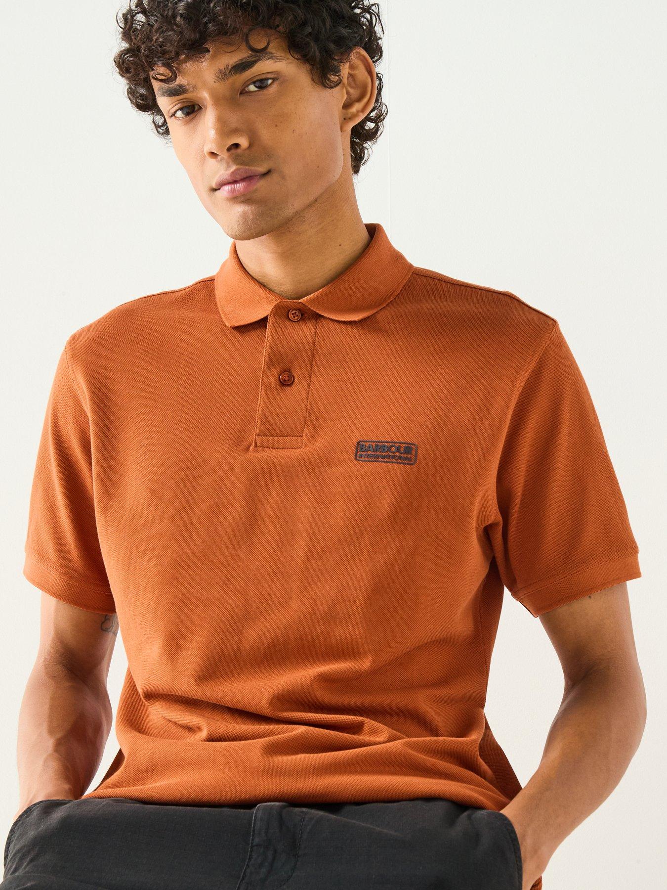 Barbour International Essential Short Sleeve Polo Shirt- Dark Orange