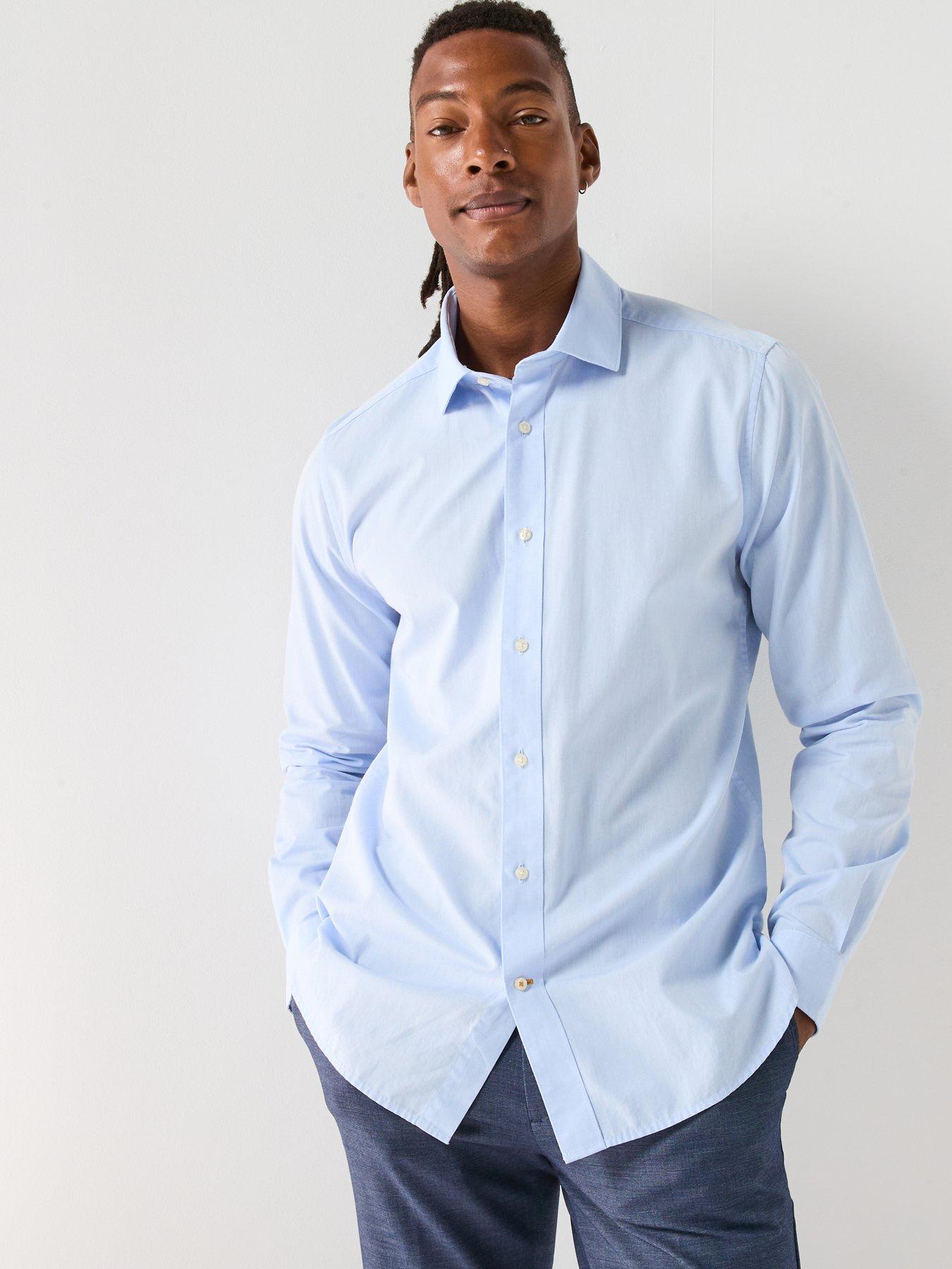 Barbour Throckley Pin Point Oxford Tailored Fit Shirt, Navy, Size 2Xl, Men
