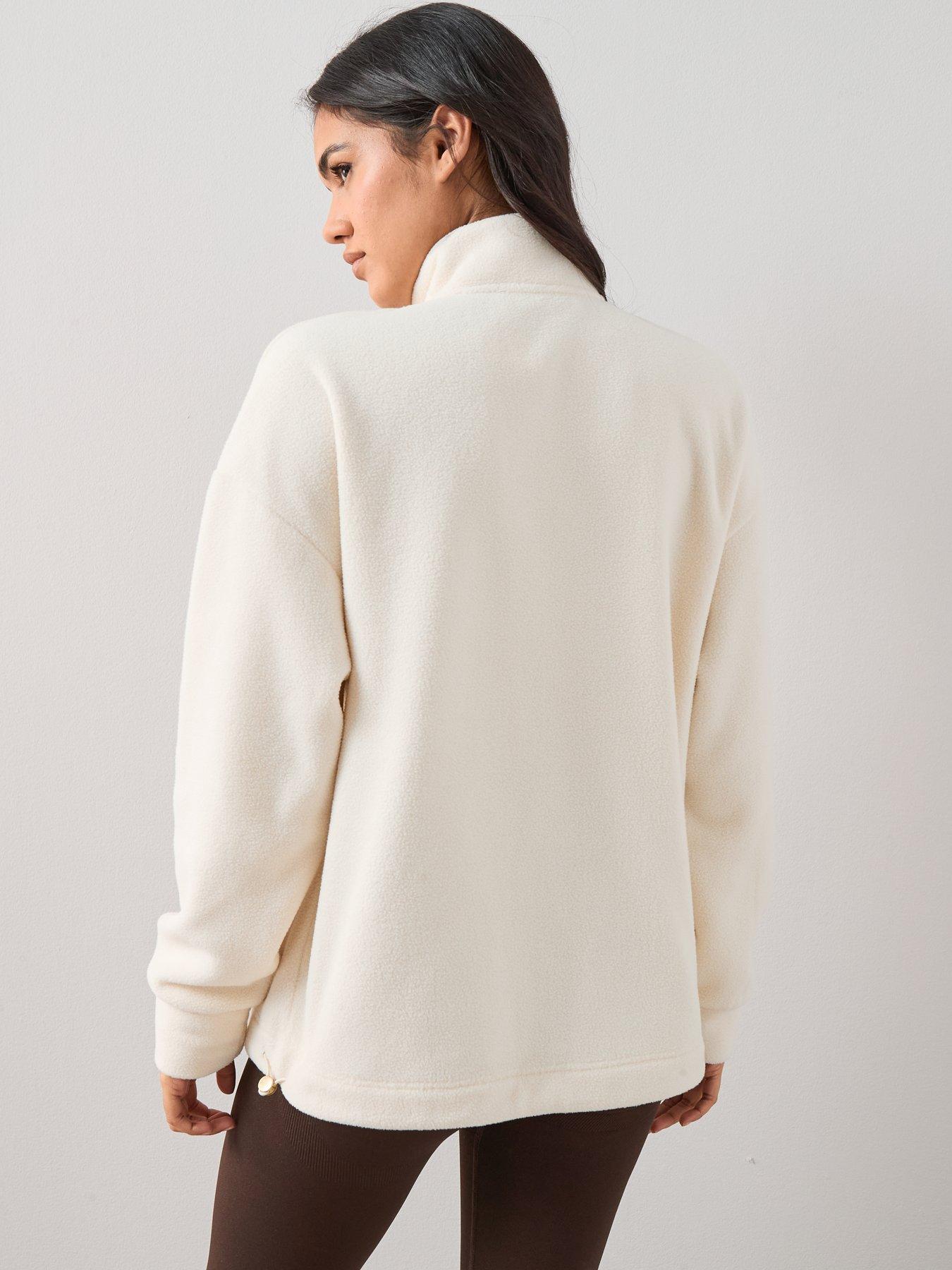 Image 2 of 7 of The Very Collection Graphic Zip Up Fleece - Cream