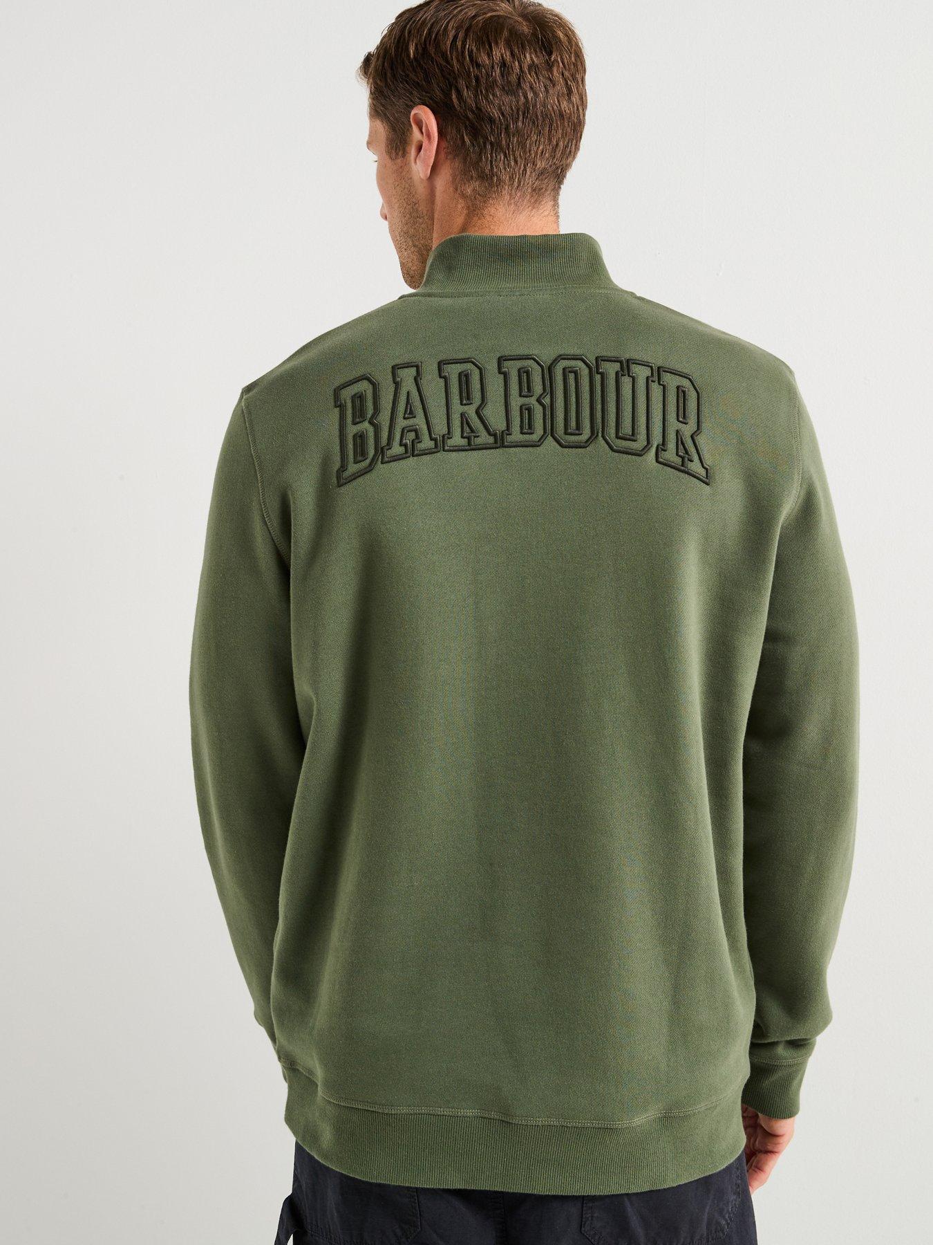 undefined Cragwell Relaxed Fit Half Zip Sweat Top- Khaki