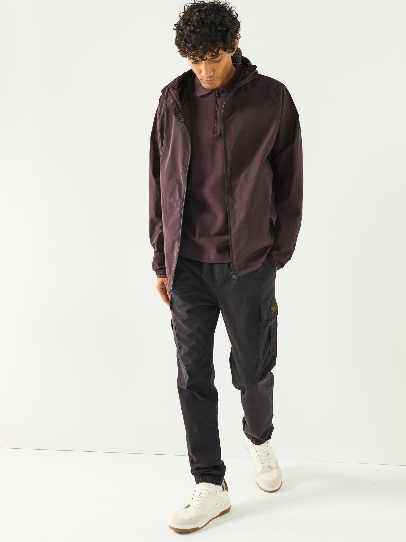 Barbour International Peckett Hooded Showerproof Jacket- Dark Red