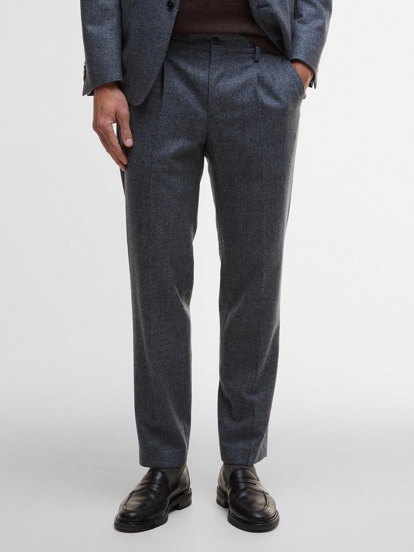 Barbour Kennsington Check Trousers- Navy