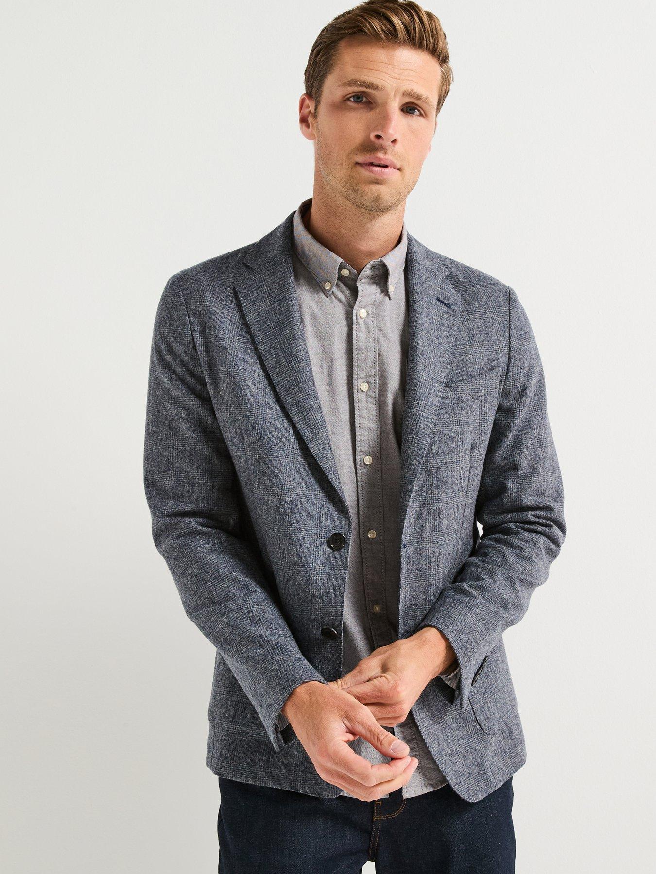 Barbour Kensington Check Single Breasted Modern Blazer - Navy