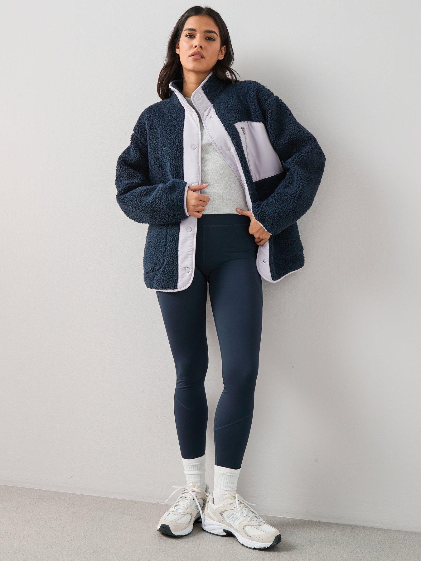 The Very Collection: Contrast Pocket Borg Jacket - Blue