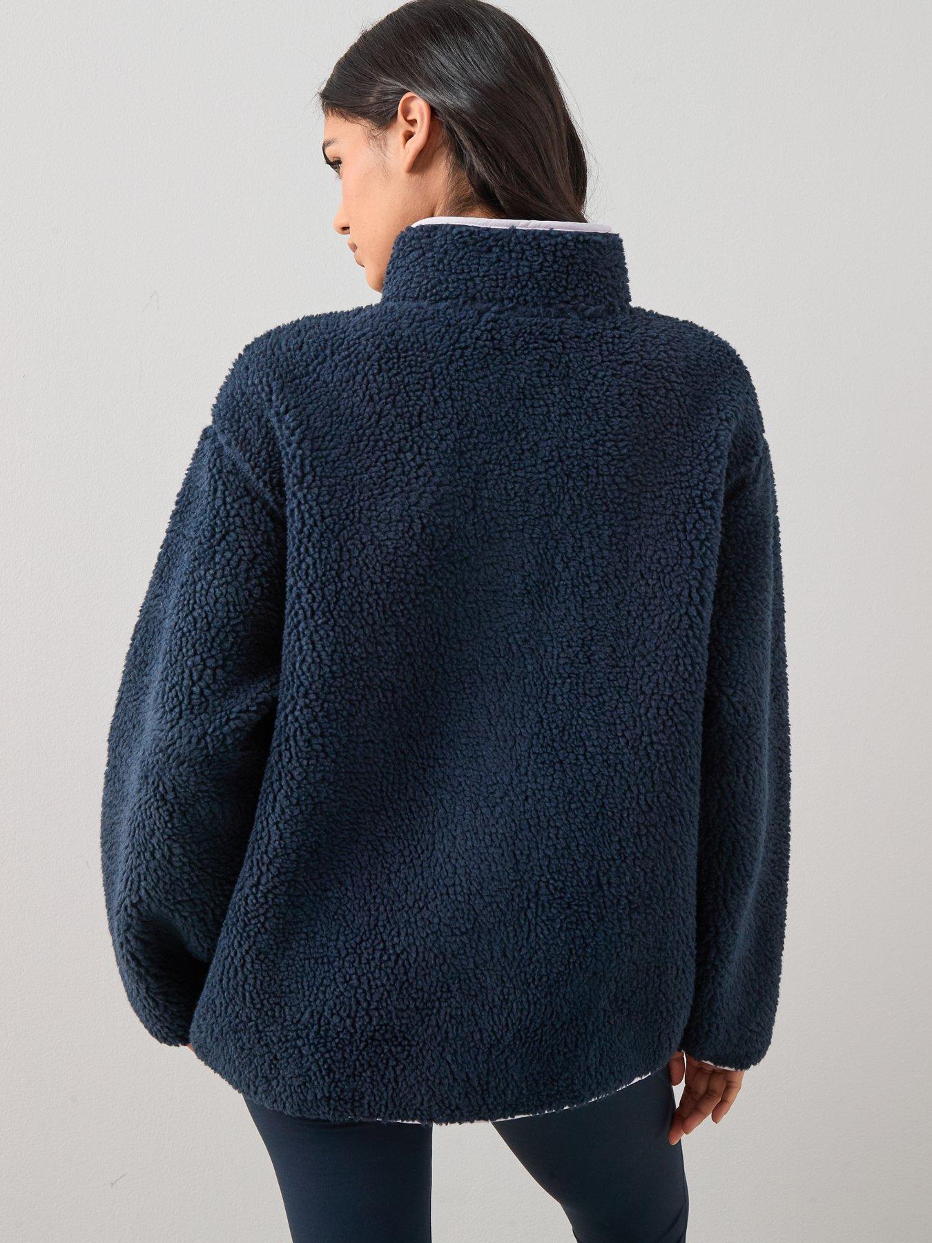 The Very Collection Contrast Pocket Borg Jacket - Blue | Very