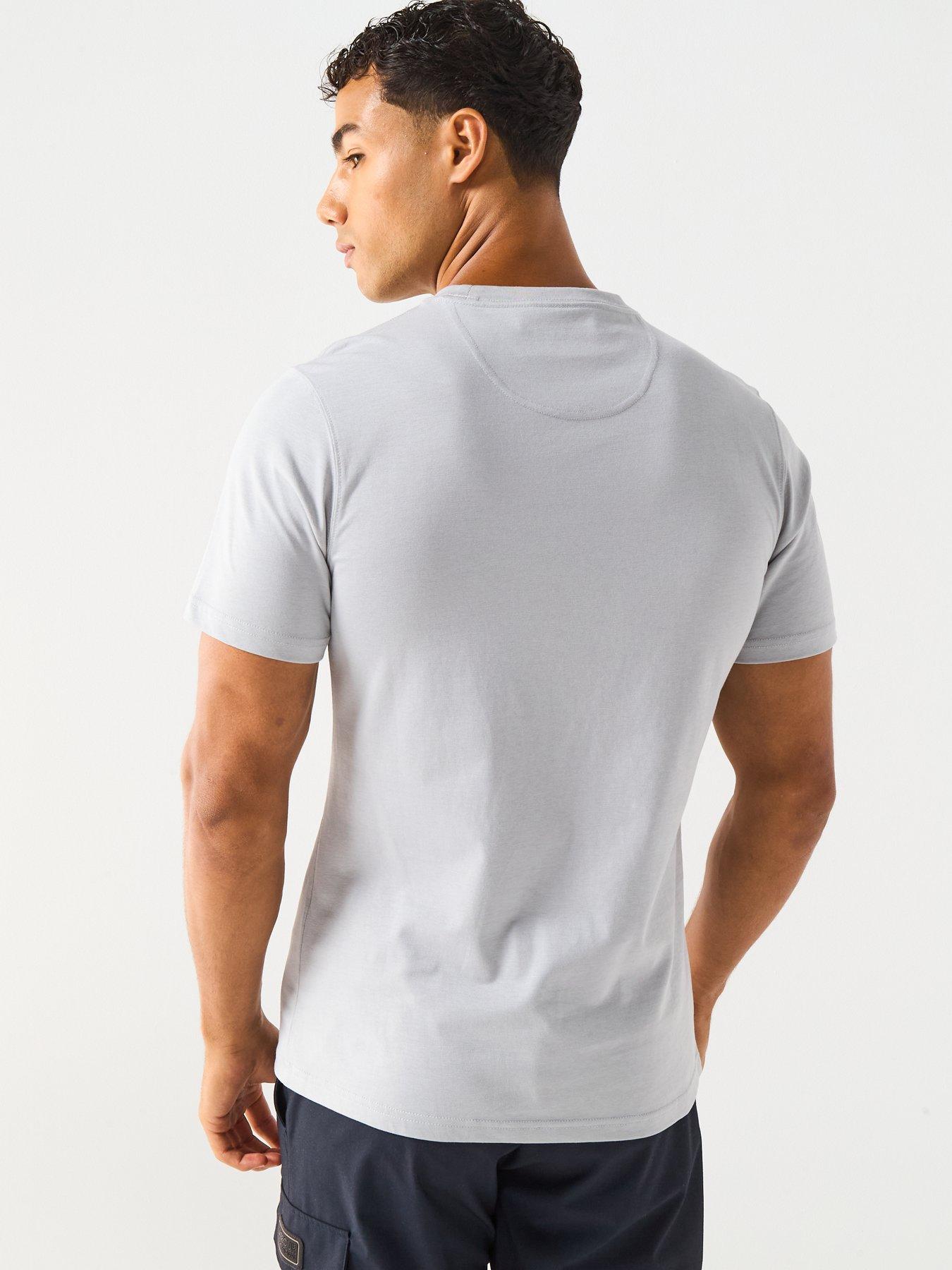 Image 2 of 6 of Barbour International Small Logo Short Sleeve T-Shirt- Light Grey