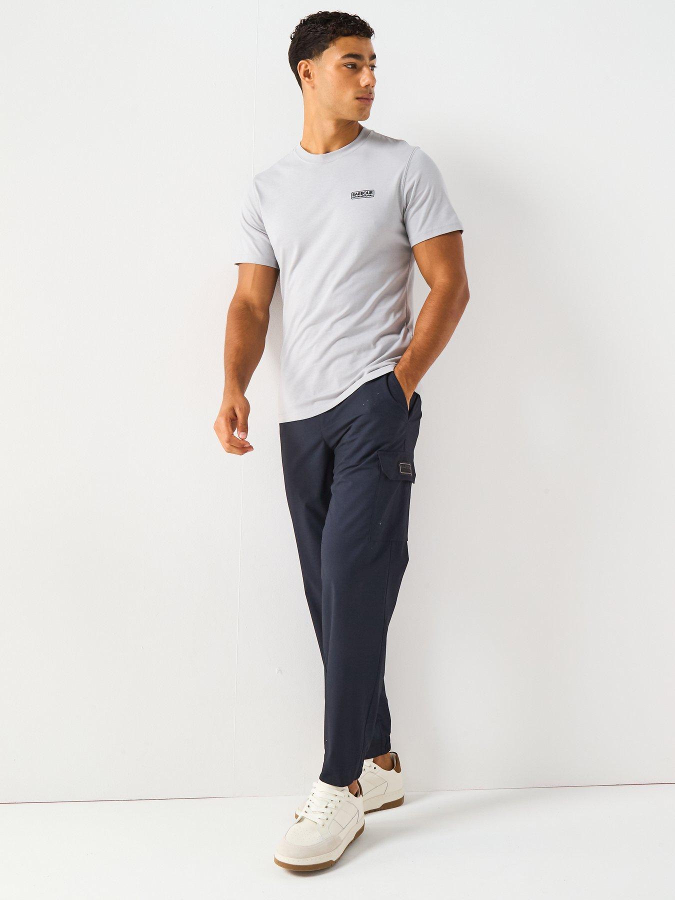 Image 3 of 6 of Barbour International Small Logo Short Sleeve T-Shirt- Light Grey