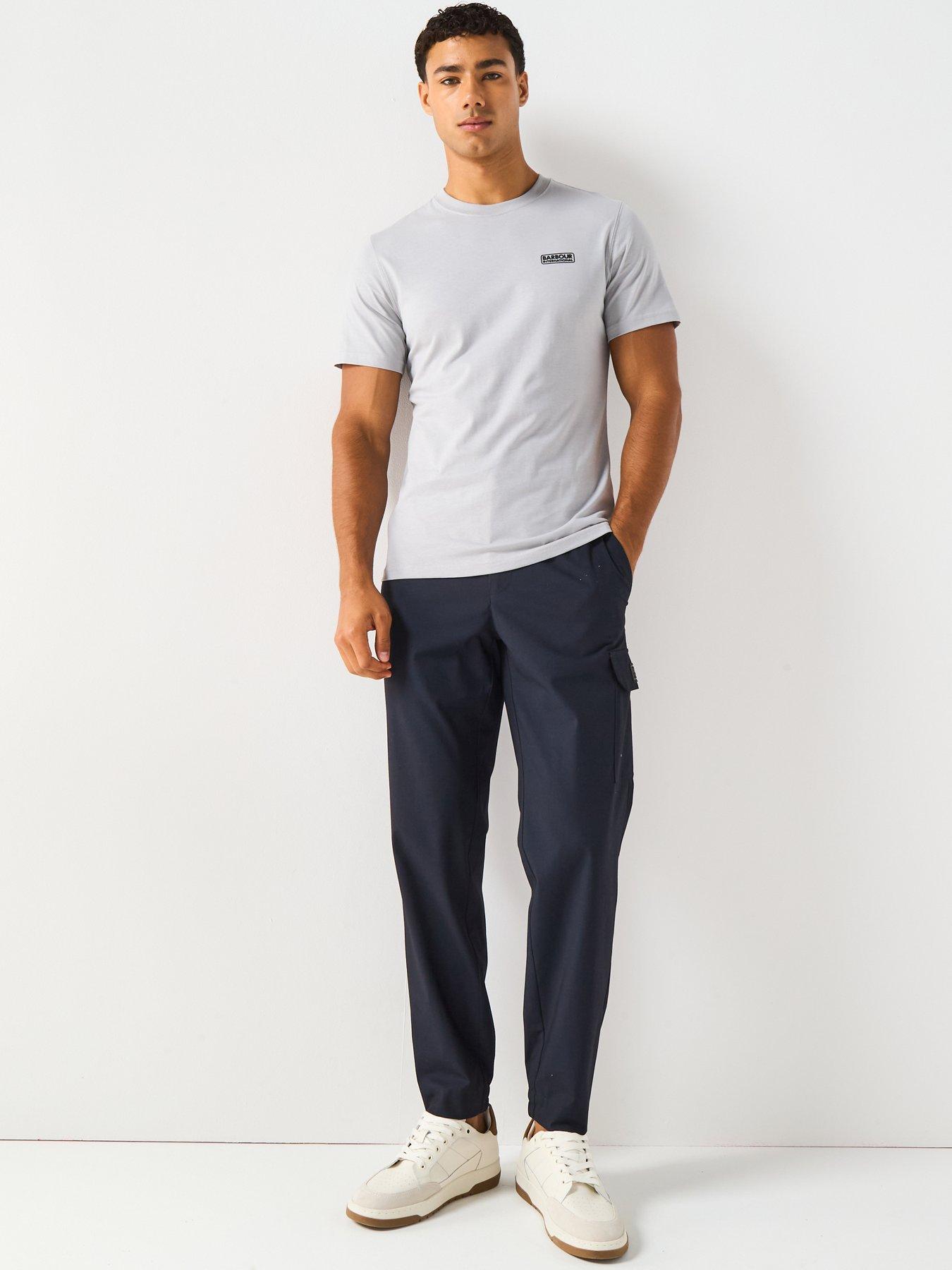 Image 4 of 6 of Barbour International Small Logo Short Sleeve T-Shirt- Light Grey
