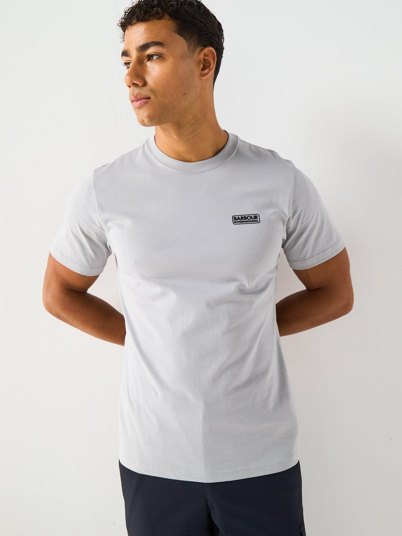 Image 5 of 6 of Barbour International Small Logo Short Sleeve T-Shirt- Light Grey