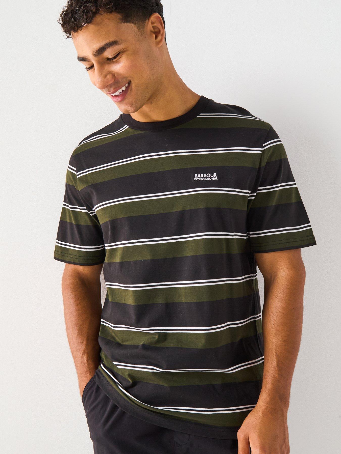 undefined Bruce Striped T-Shirt- Black