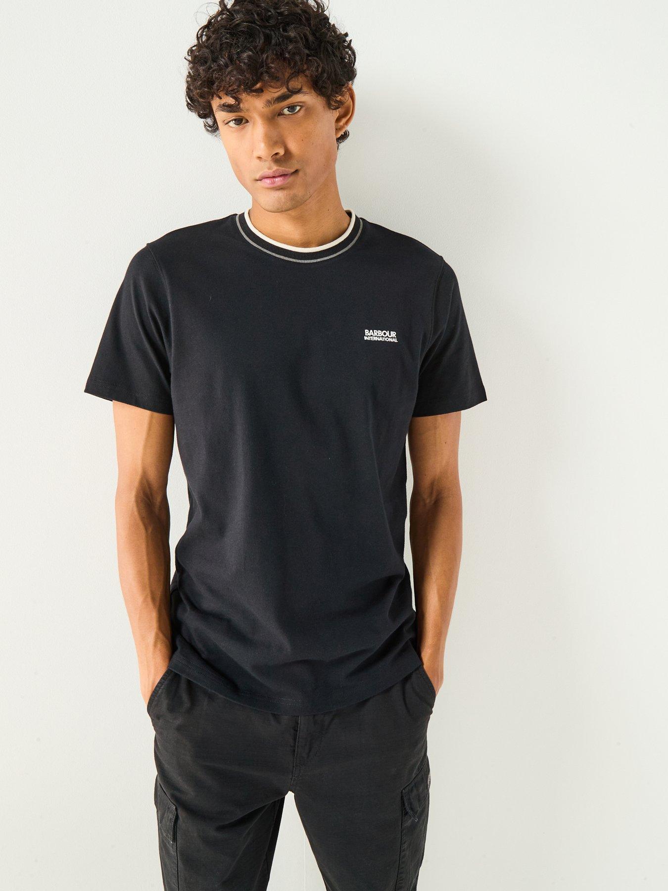 Barbour International Buxton Tipped T-Shirt- Black