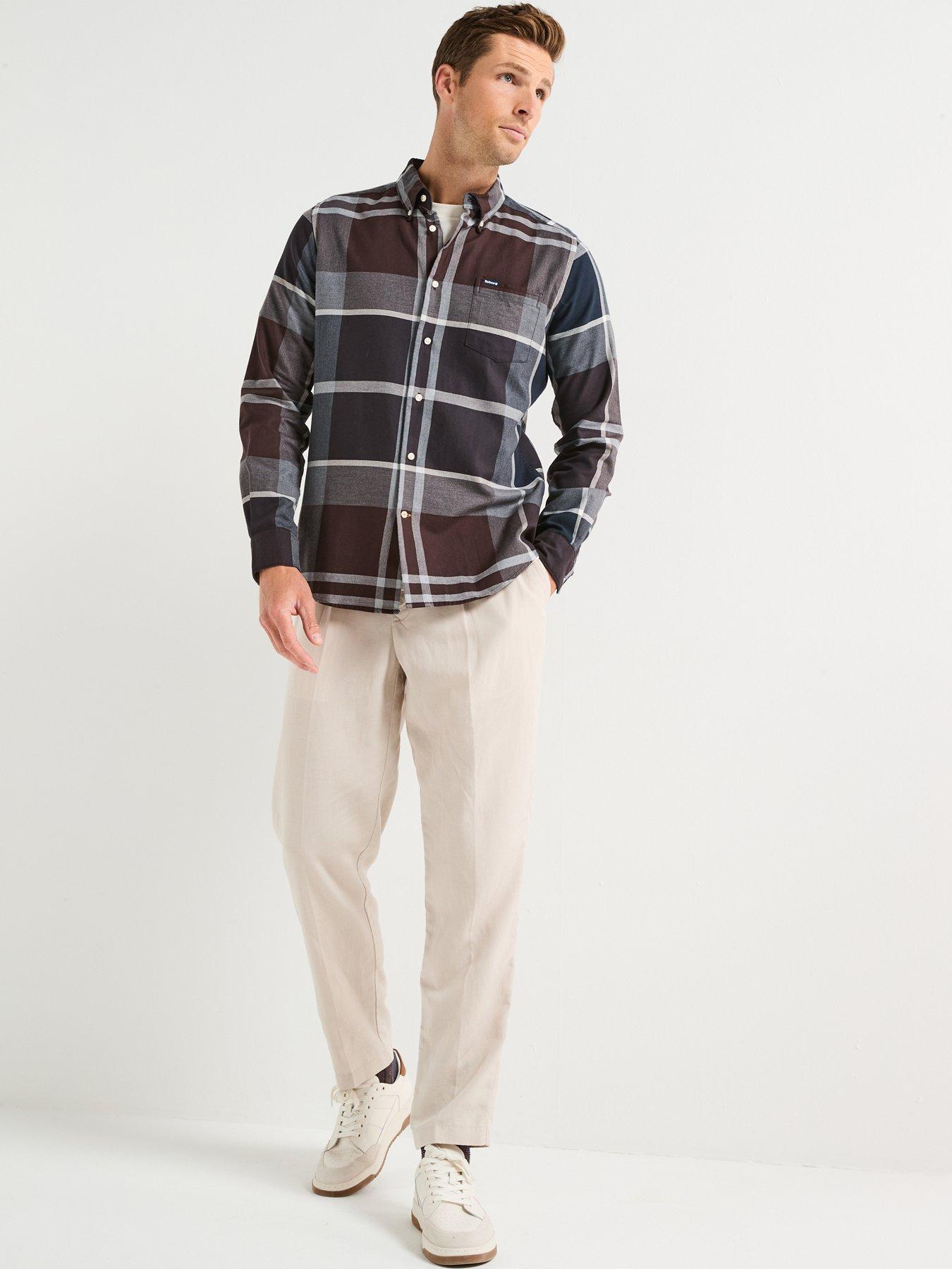 Image 3 of 5 of Barbour Dunoon Long Sleeve Check Tailored Fit Shirt- Black