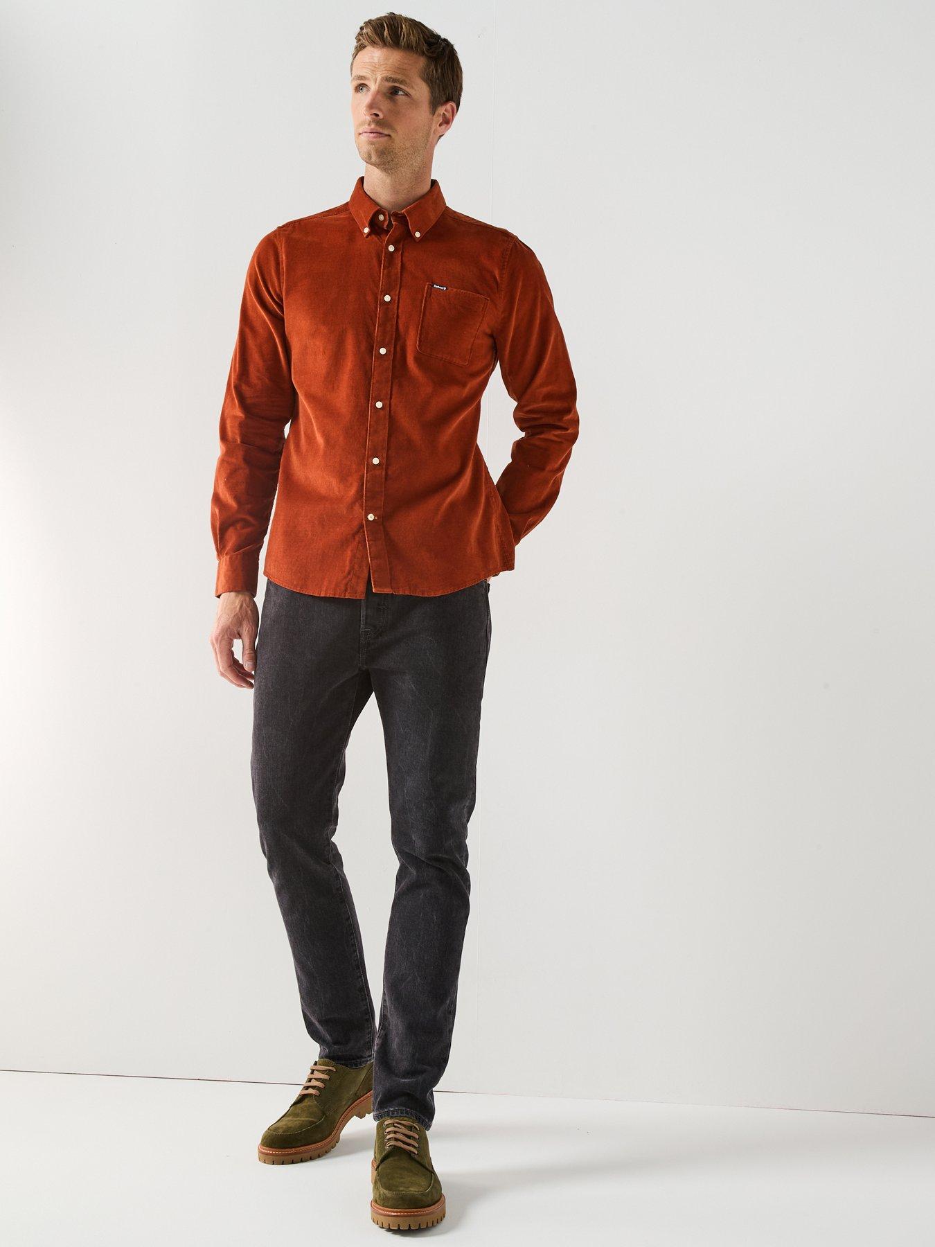 open lace back dress Hi-Tie Burnt Orange Brown Solid Satin Men's Long Sleeve Dress Shirt, M