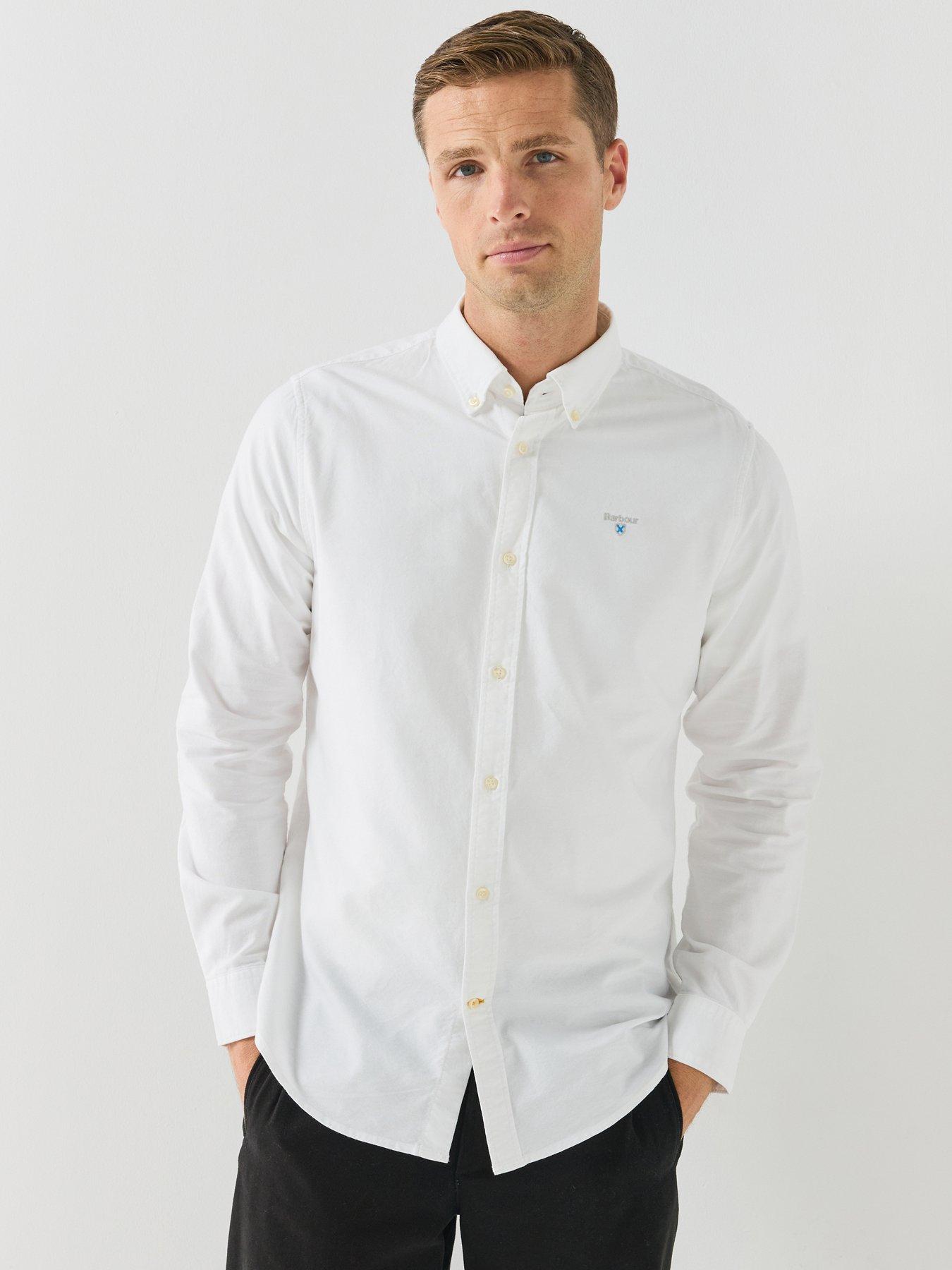 Image 1 of 5 of Barbour Oxtown Tailored Fit Oxford Shirt - White