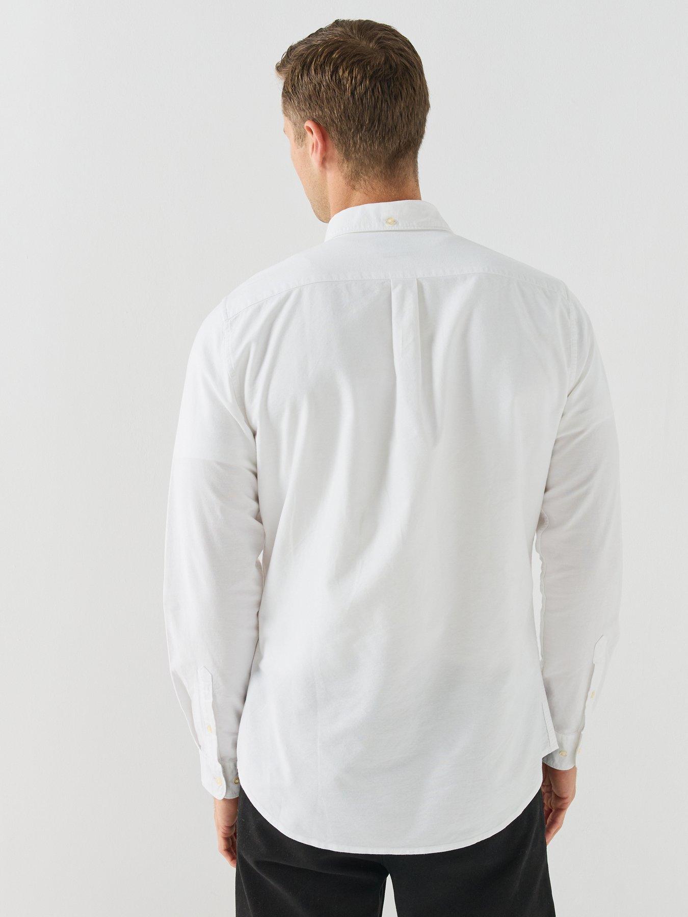 Image 2 of 5 of Barbour Oxtown Tailored Fit Oxford Shirt - White