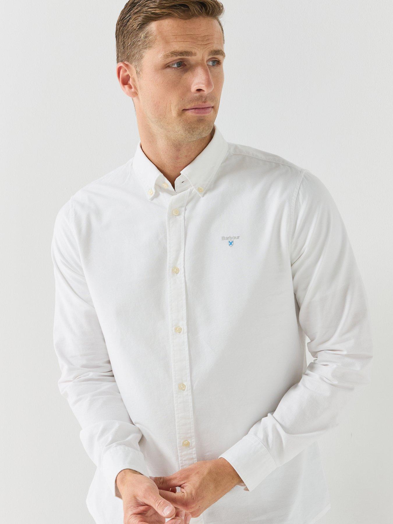 Image 4 of 5 of Barbour Oxtown Tailored Fit Oxford Shirt - White