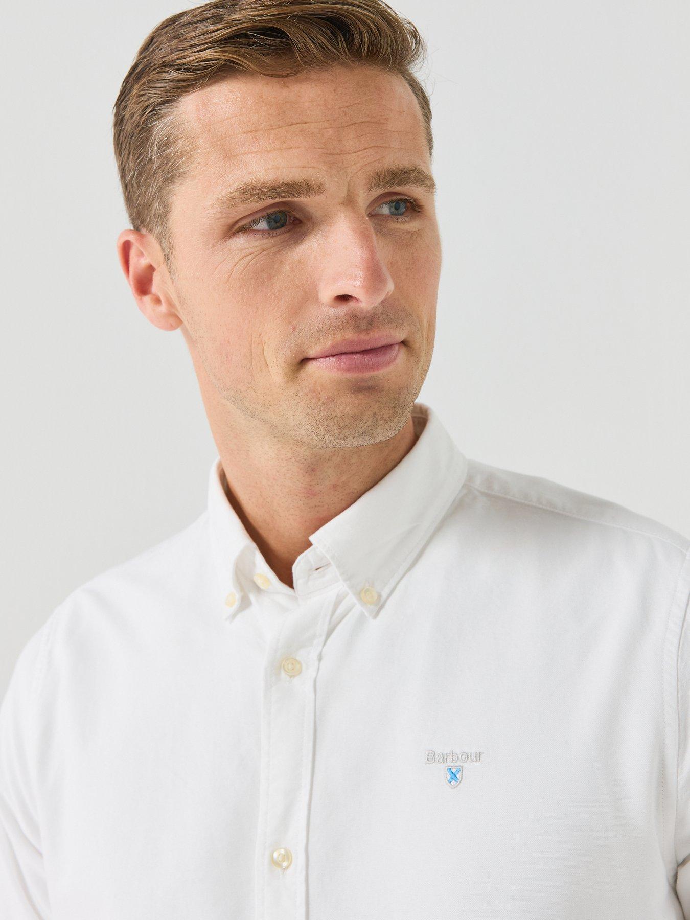 Image 5 of 5 of Barbour Oxtown Tailored Fit Oxford Shirt - White