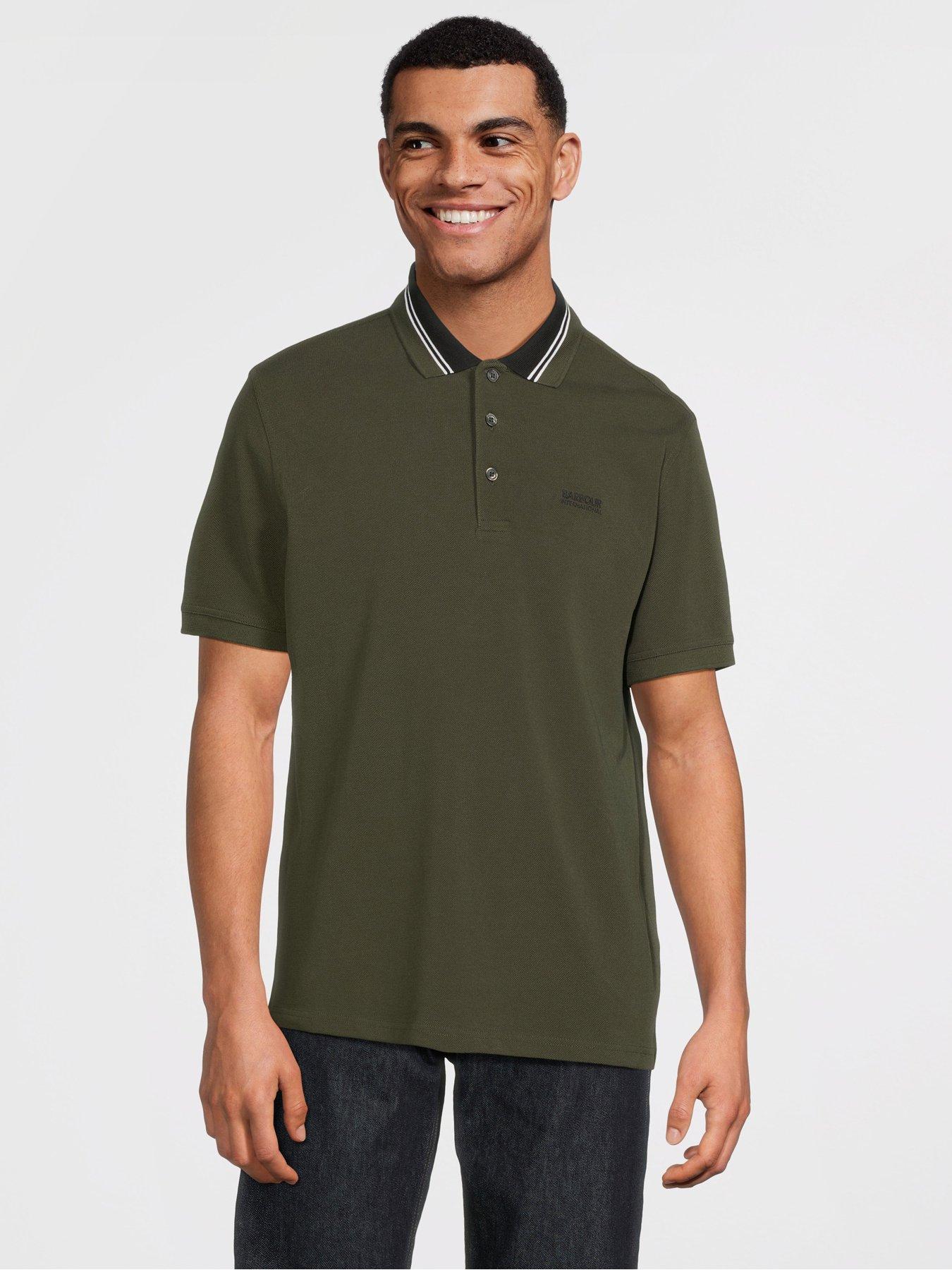 undefined Barbour International Bruce Tipped Polo Shirt-dark Green