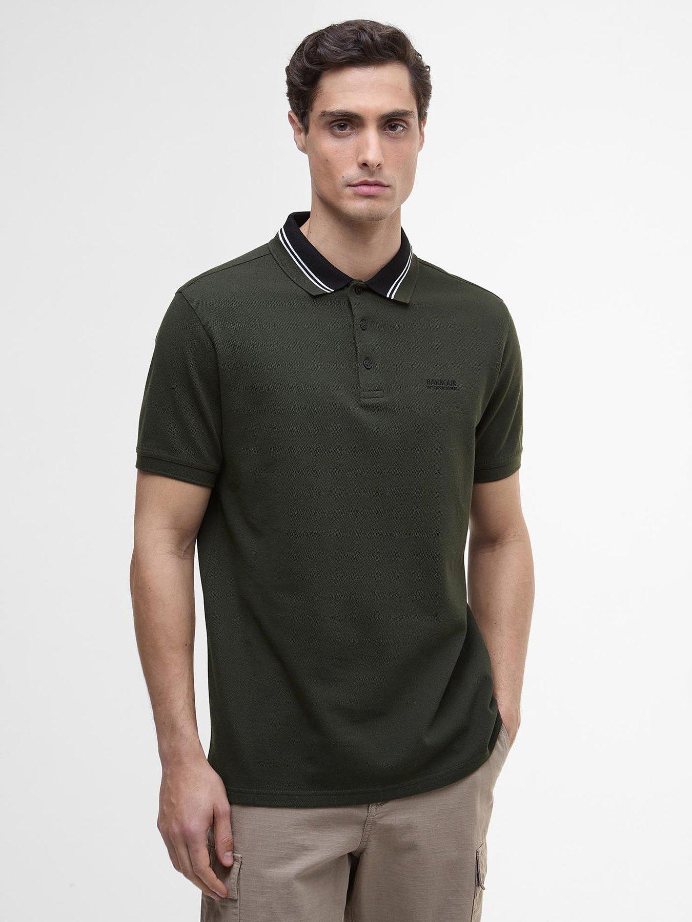 undefined Barbour International Bruce Tipped Polo Shirt-dark Green