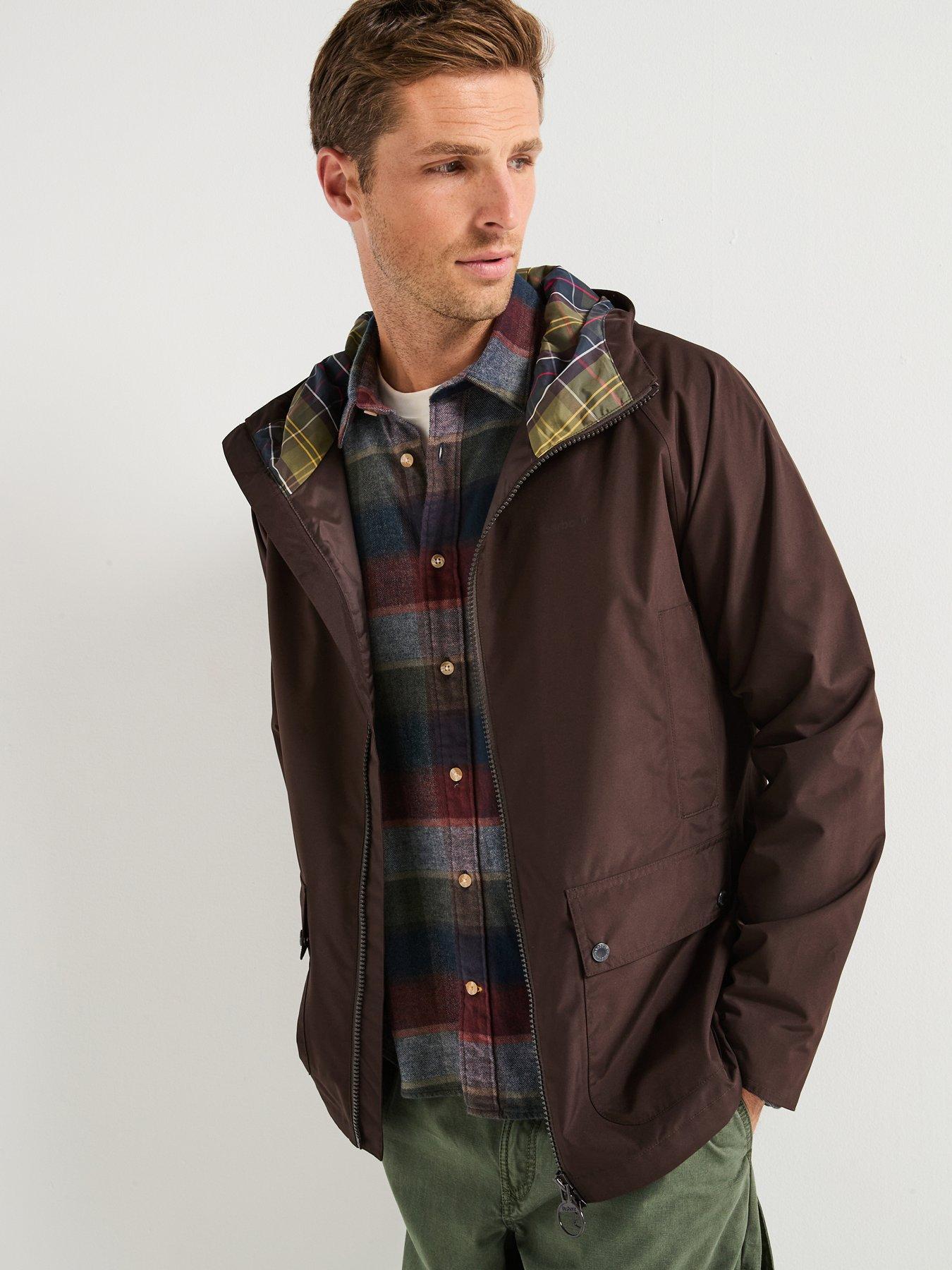 Barbour Domus Hooded Waterproof Jacket Brown Very