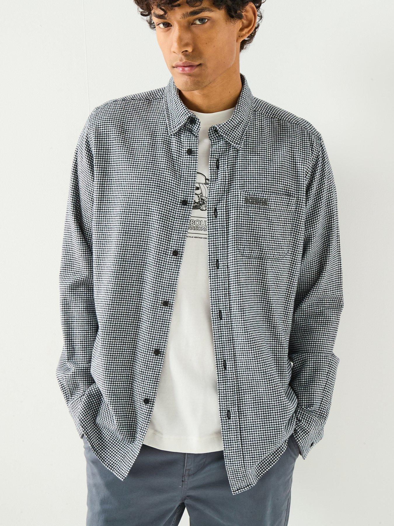 Barbour International Watson Houndstooth Shirt - Black