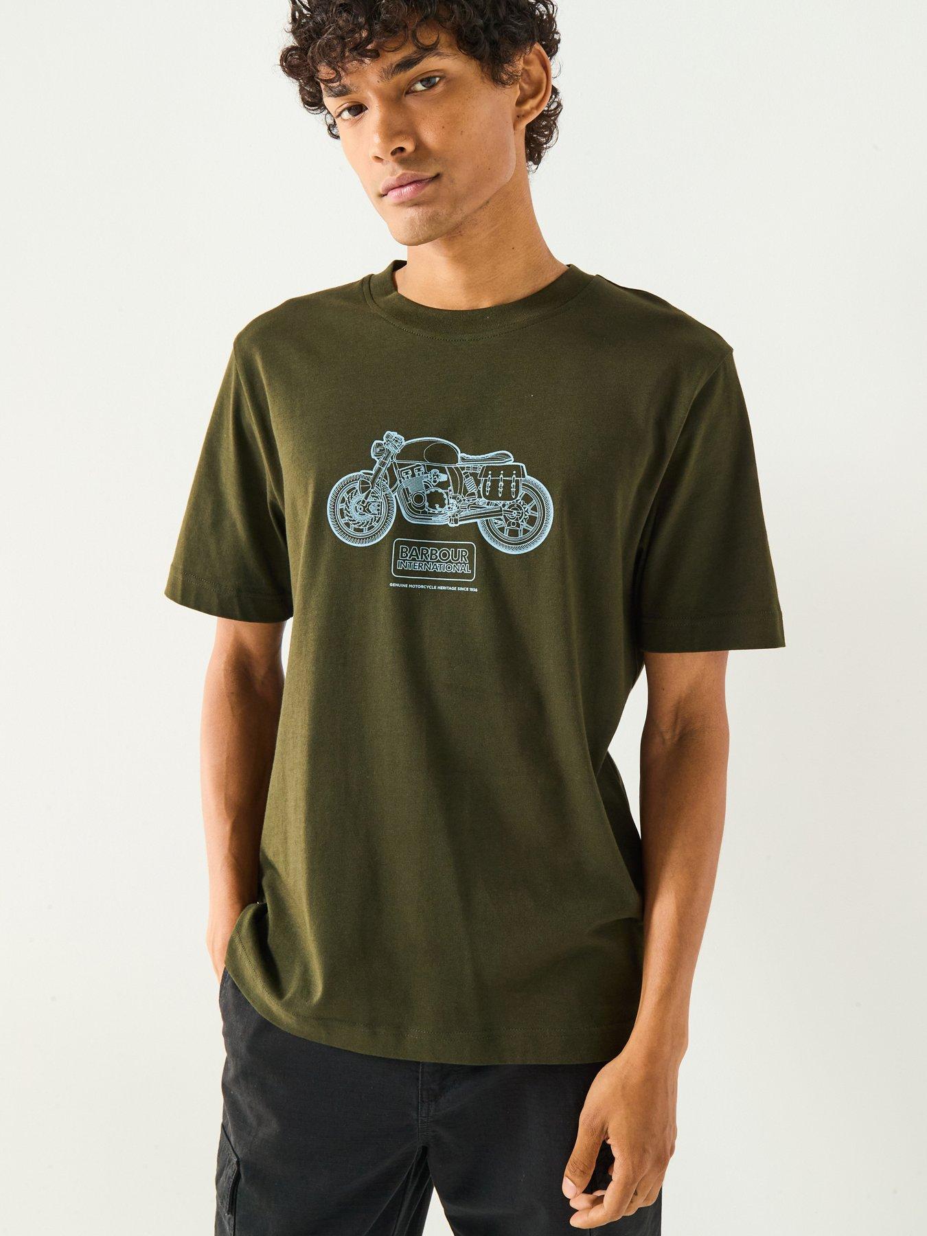 undefined Morris Motorbike Relaxed Fit Graphic T-Shirt - Dark Green