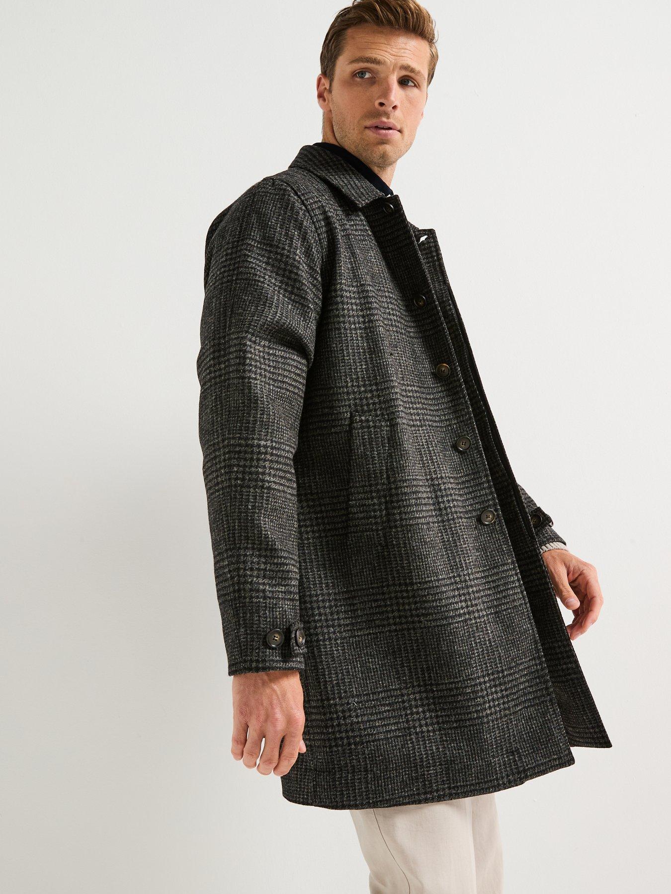 Barbour Lorden Wool Overcoat- Black | Very