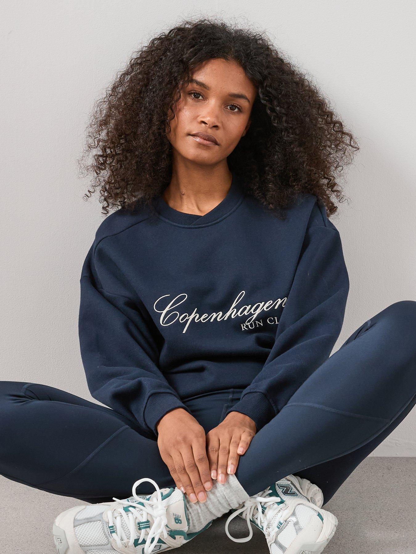 Image 4 of 6 of The Very Collection Graphic Slogan Sweatshirt - Navy