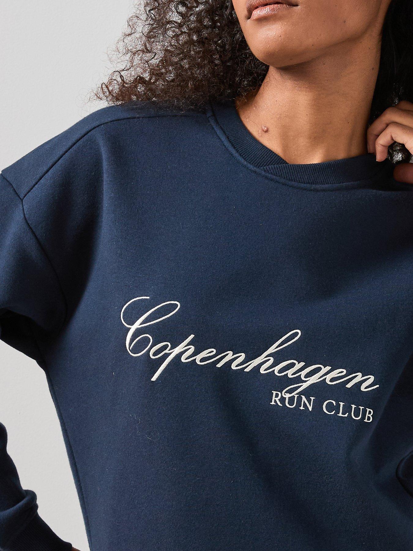 Image 6 of 6 of The Very Collection Graphic Slogan Sweatshirt - Navy