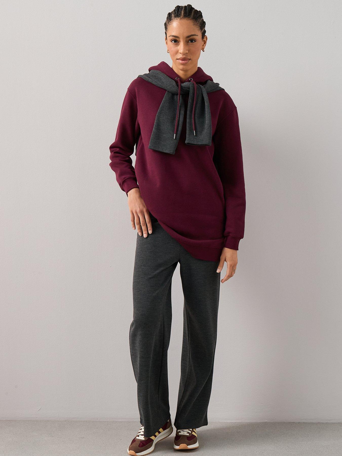 Image 3 of 7 of The Very Collection Hoodie With Side Splits - Purple