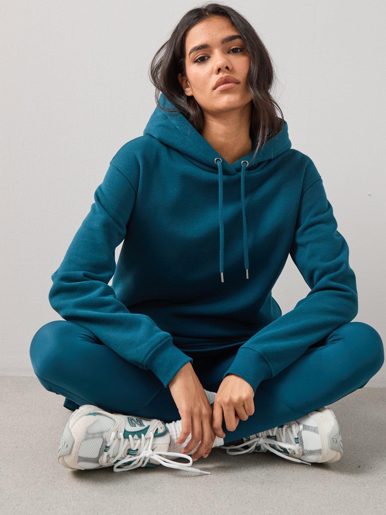 The Very Collection Hoodie With Side Spilts - Green