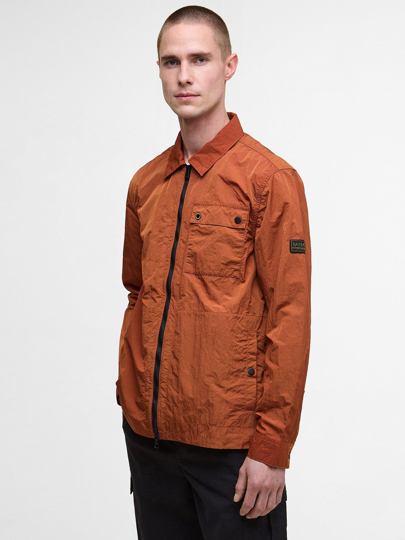 Barbour International Inline Zipped Overshirt- Dark Orange