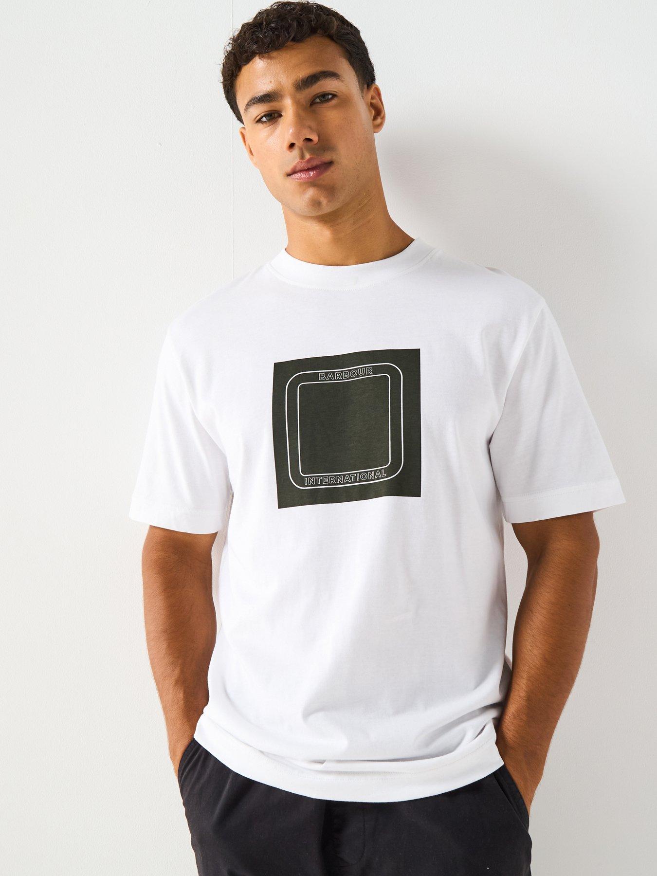 Barbour International Loop Graphic Relaxed Fit T-Shirt- White