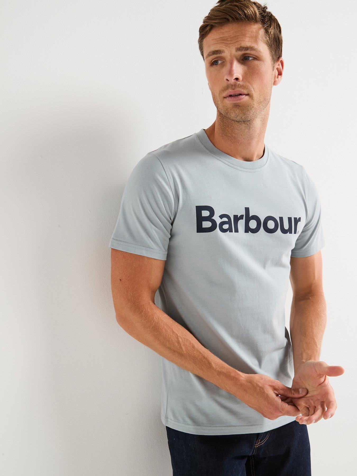 undefined Short Sleeve Large Logo Slim Fit T-Shirt- Light Blue